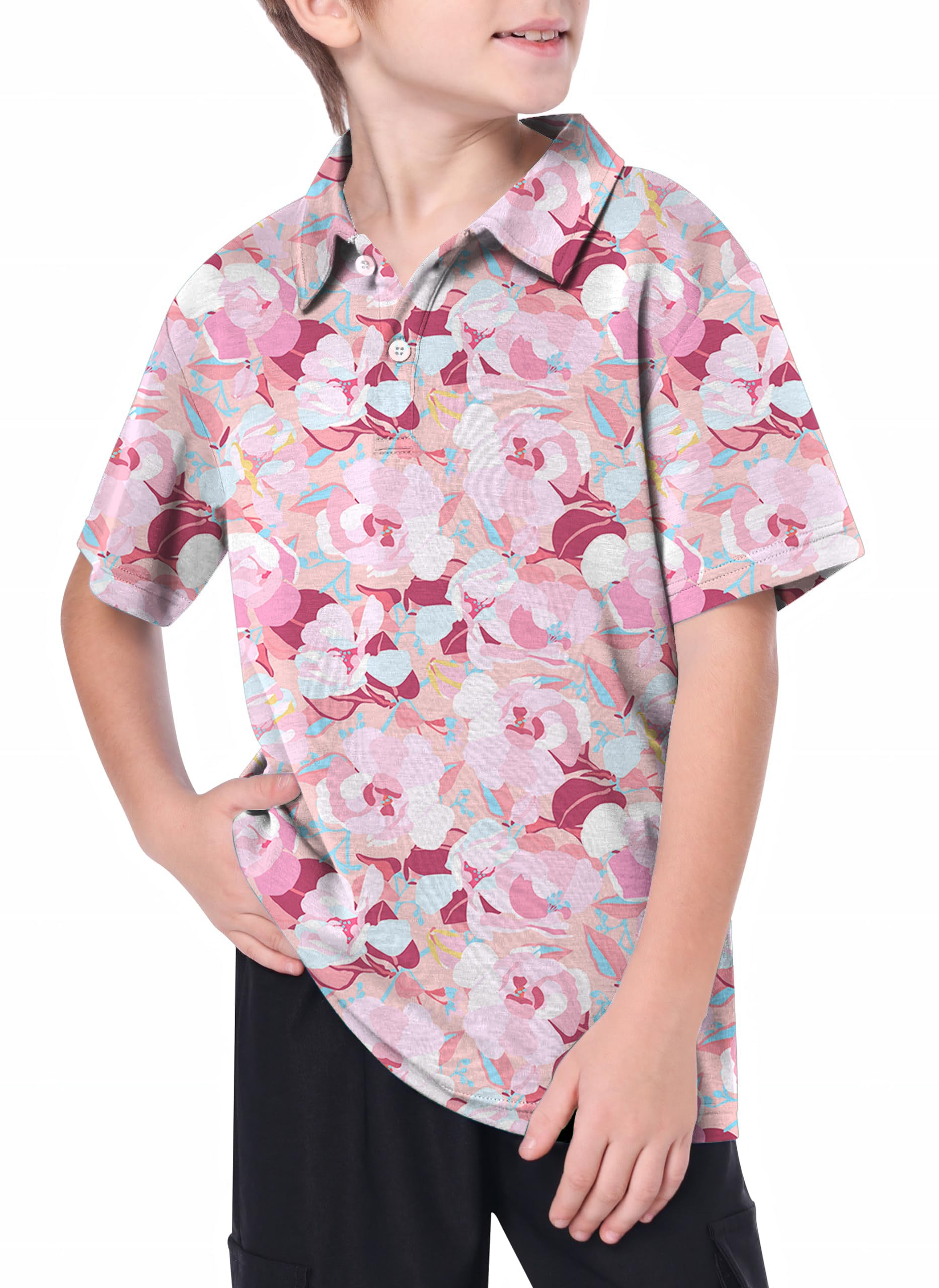 Youth Summer Camo Golf Polo