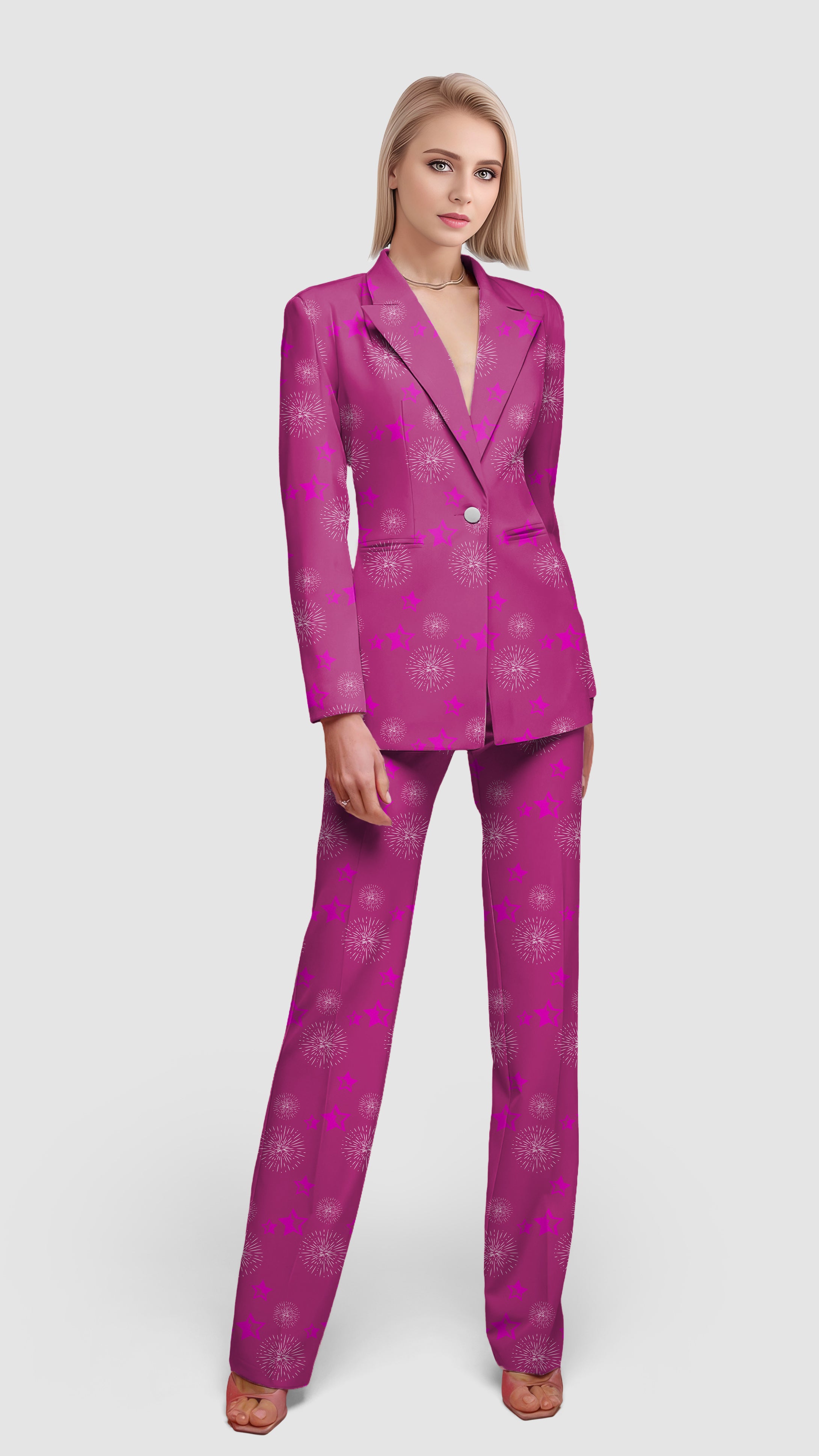 Pentagram Impression Limited Edition Women's Blazer Casual Work Office Blazer Suit set