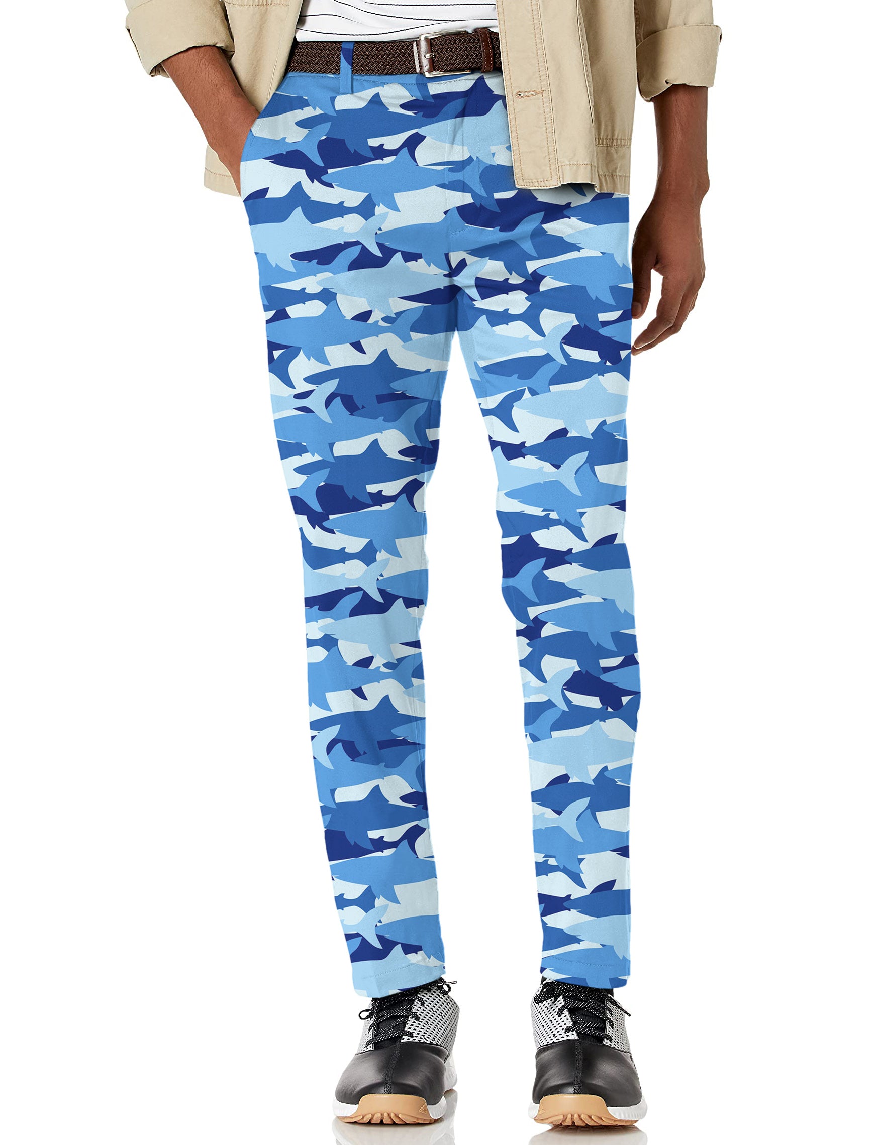 Men's Shark Camo Stretch Golf pants trousers