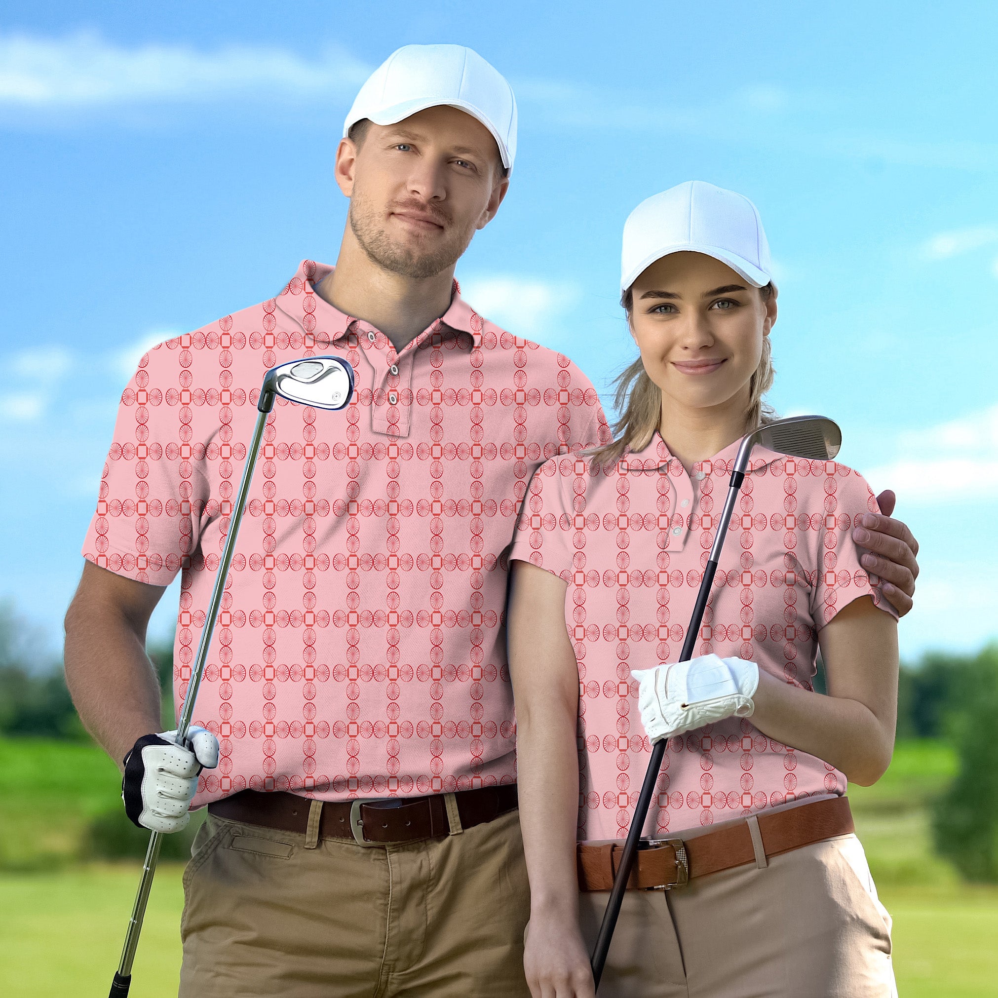 couple limited edition Pink geometry set Golf Championship Trophy tournament