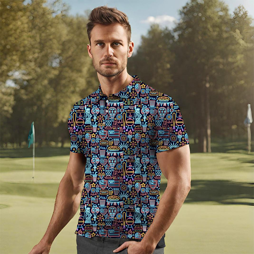 Men's Neon American golf polo