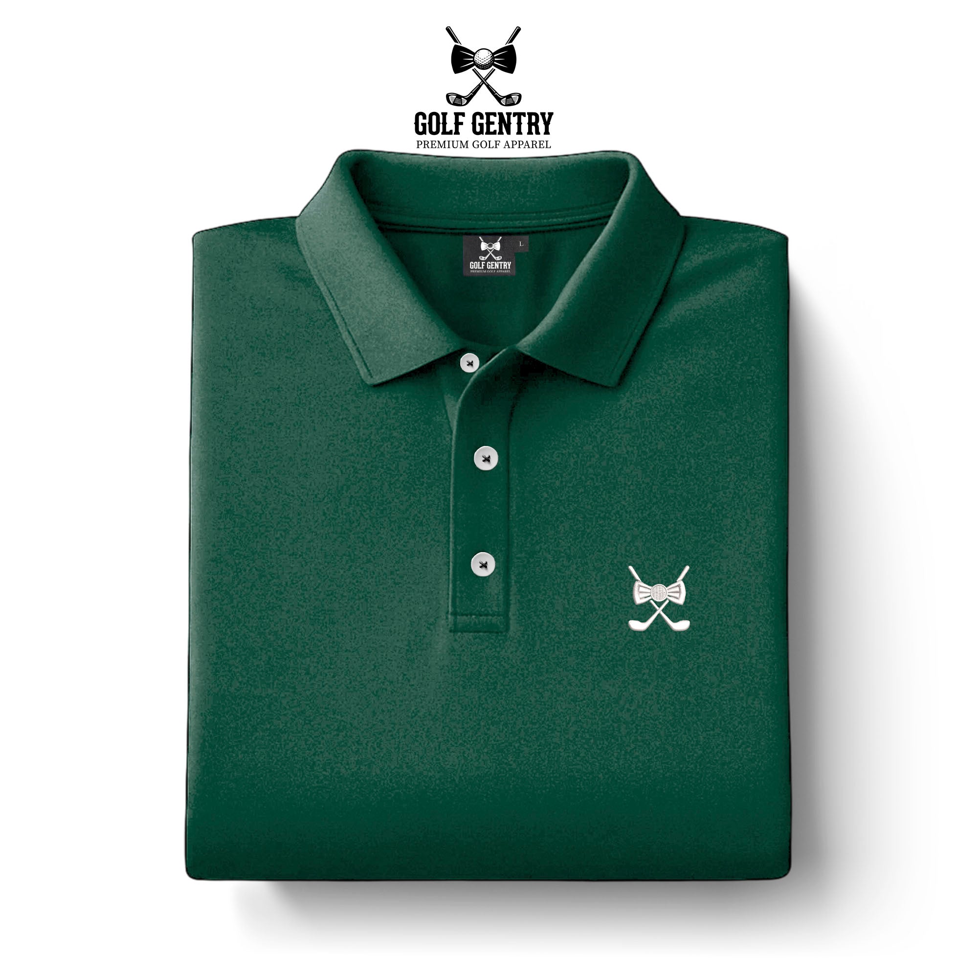 Men's Solid Color Custom Logo Golf Polo