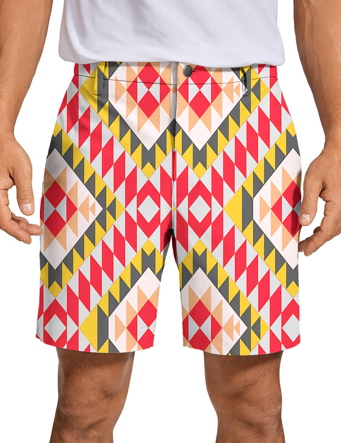 Men's Eco Friendly Bold Vibrations Polo Golf Shorts