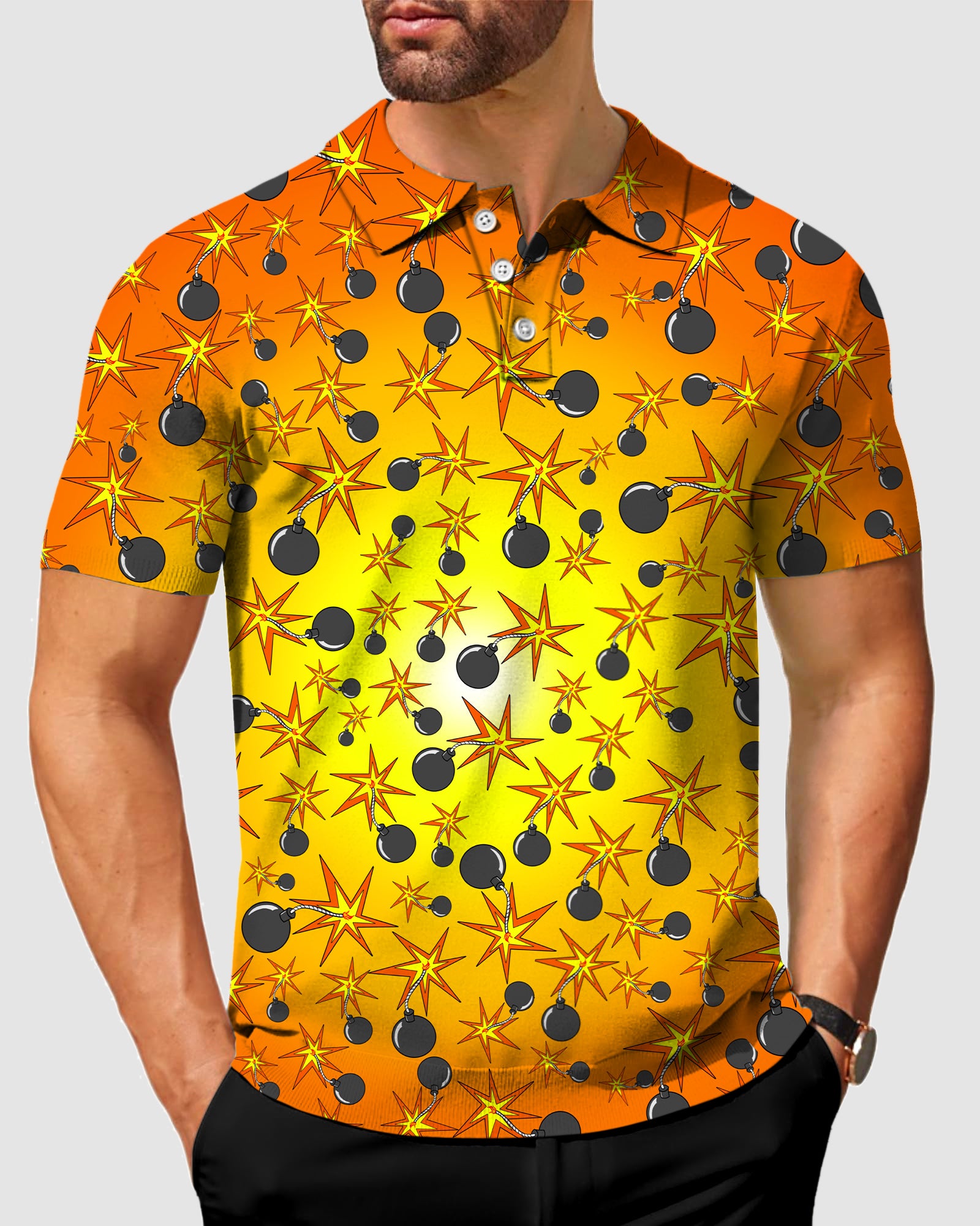 Men's Bomb gradient Designer style Polo