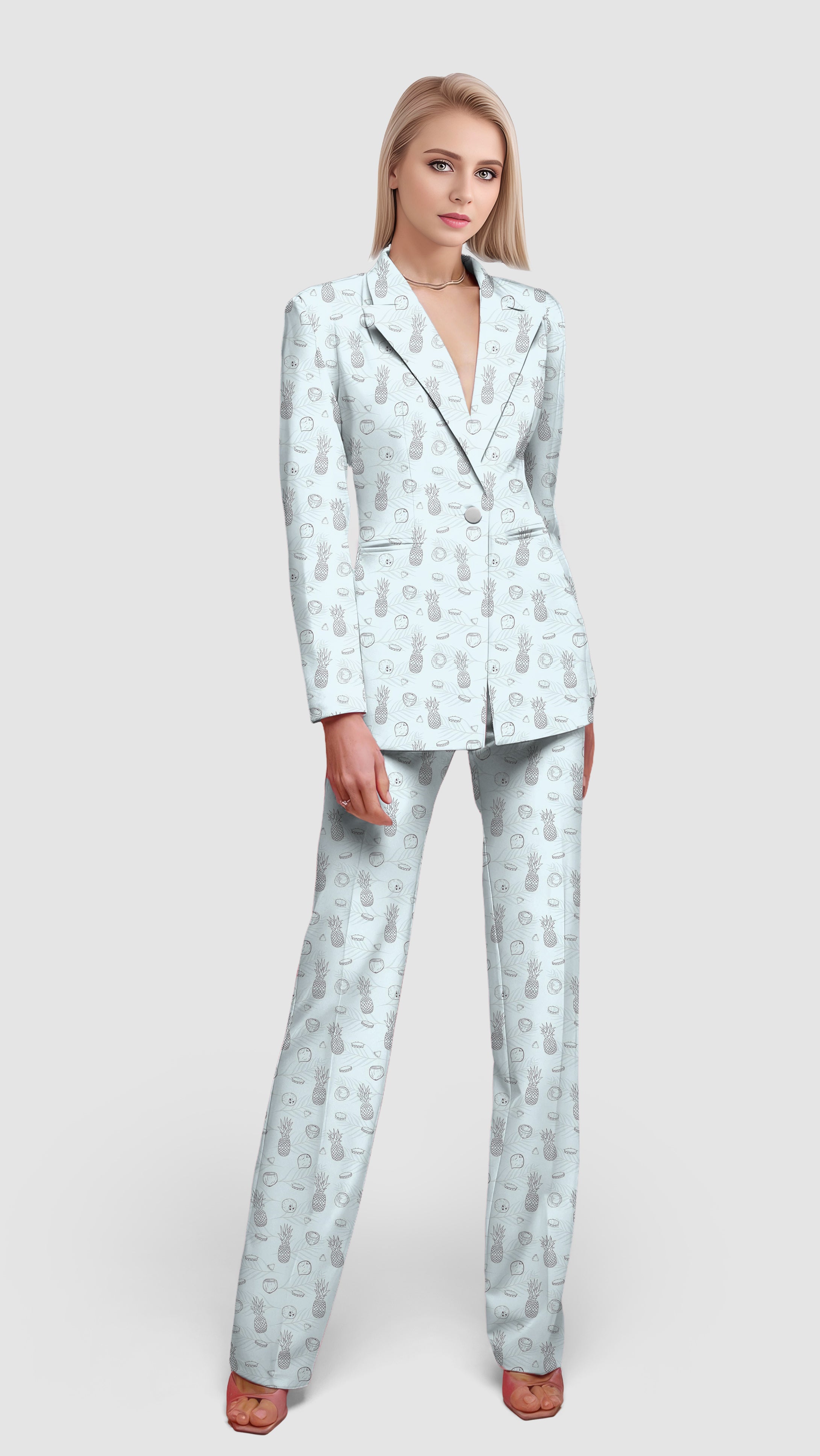 Pina Coloda-Women's Blazer Casual Work Office Blazer Suit set