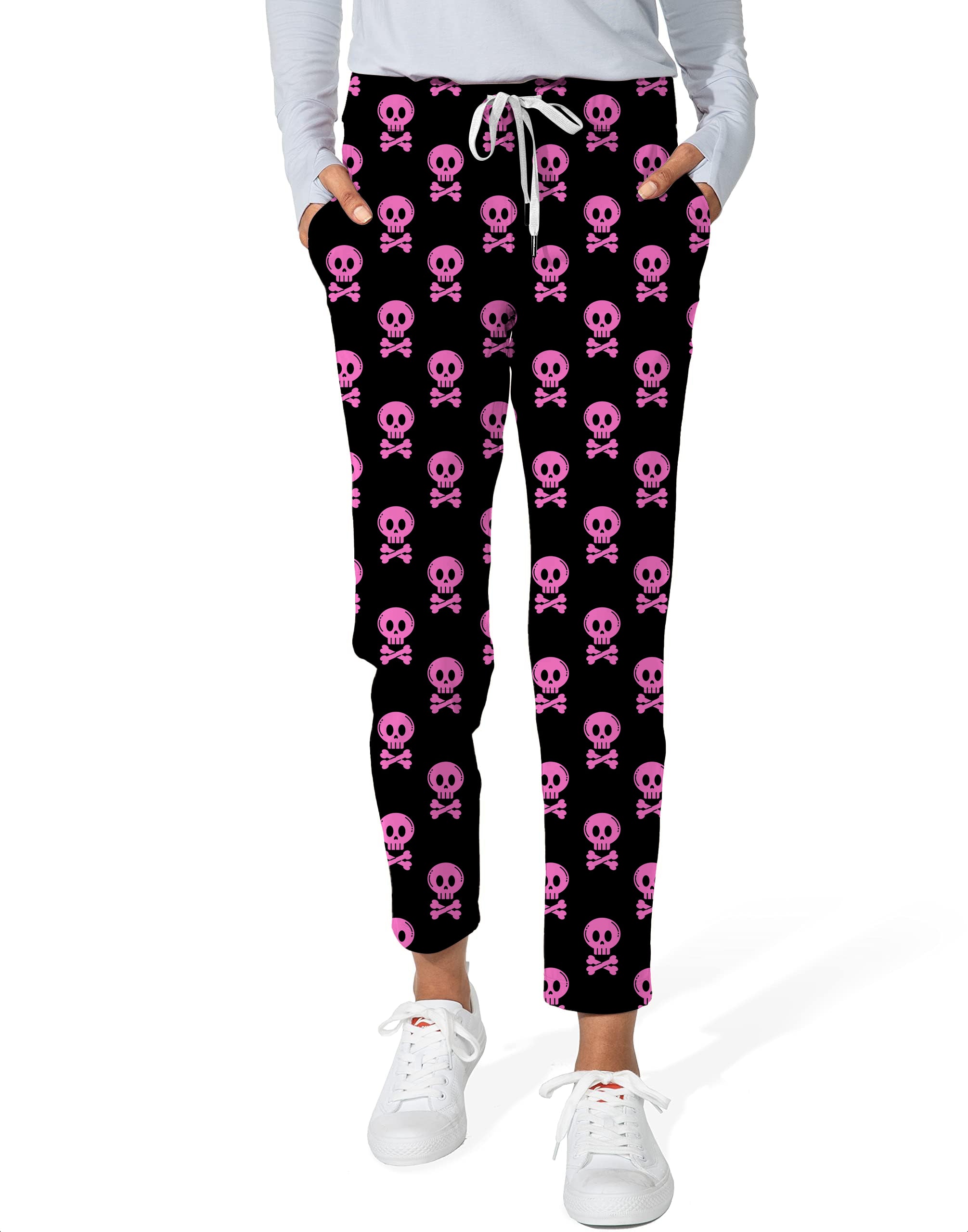 Halloween Punk Skull Women's 7/8 Stretch Ankle Golf Pants