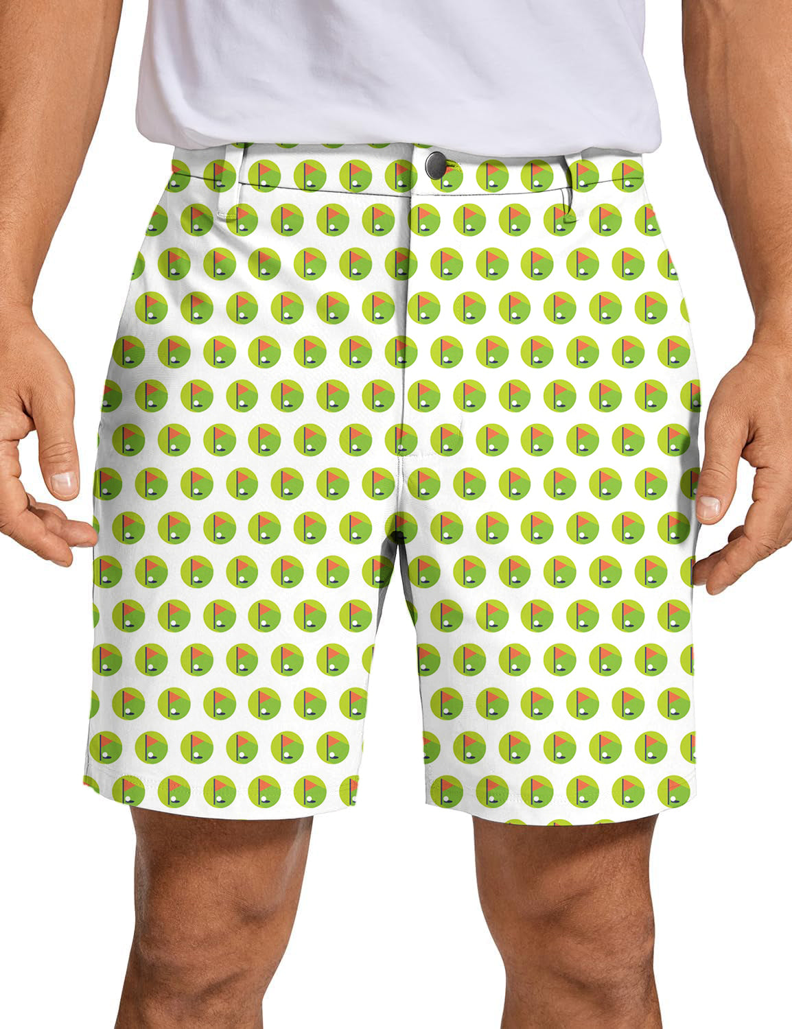 Men's  Golf hole flag Golf Shorts