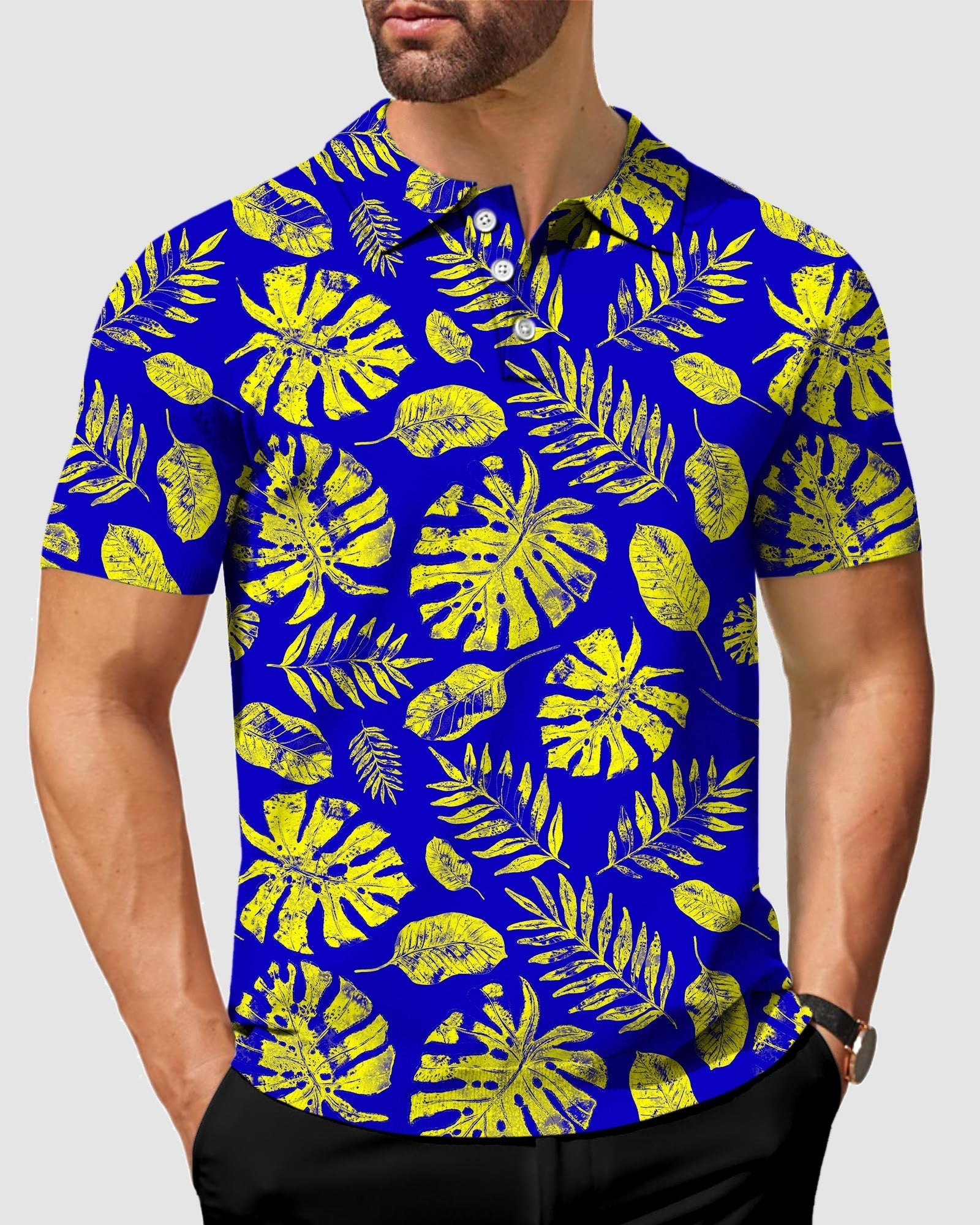 Men's Tropical plants Polo