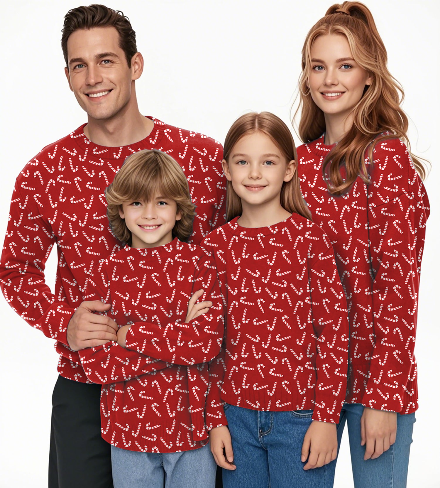 Christmas candy Crewneck Pullover Ugly Sweater Men Women boy girl family