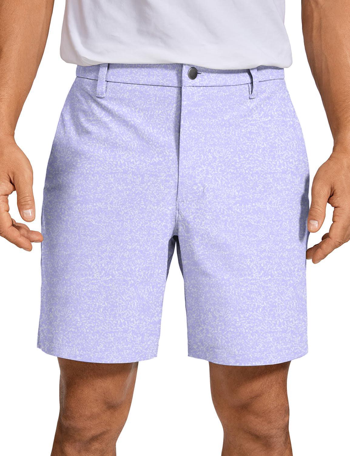 Men Lavender Links Golf Shorts