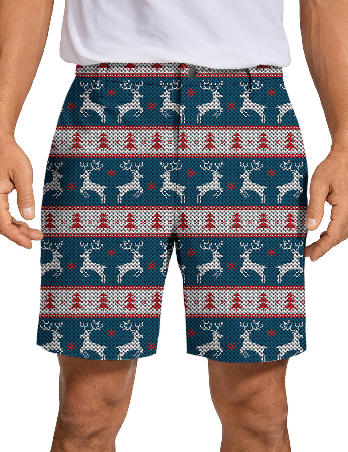 Men's  Christmas Elk Golf Shorts