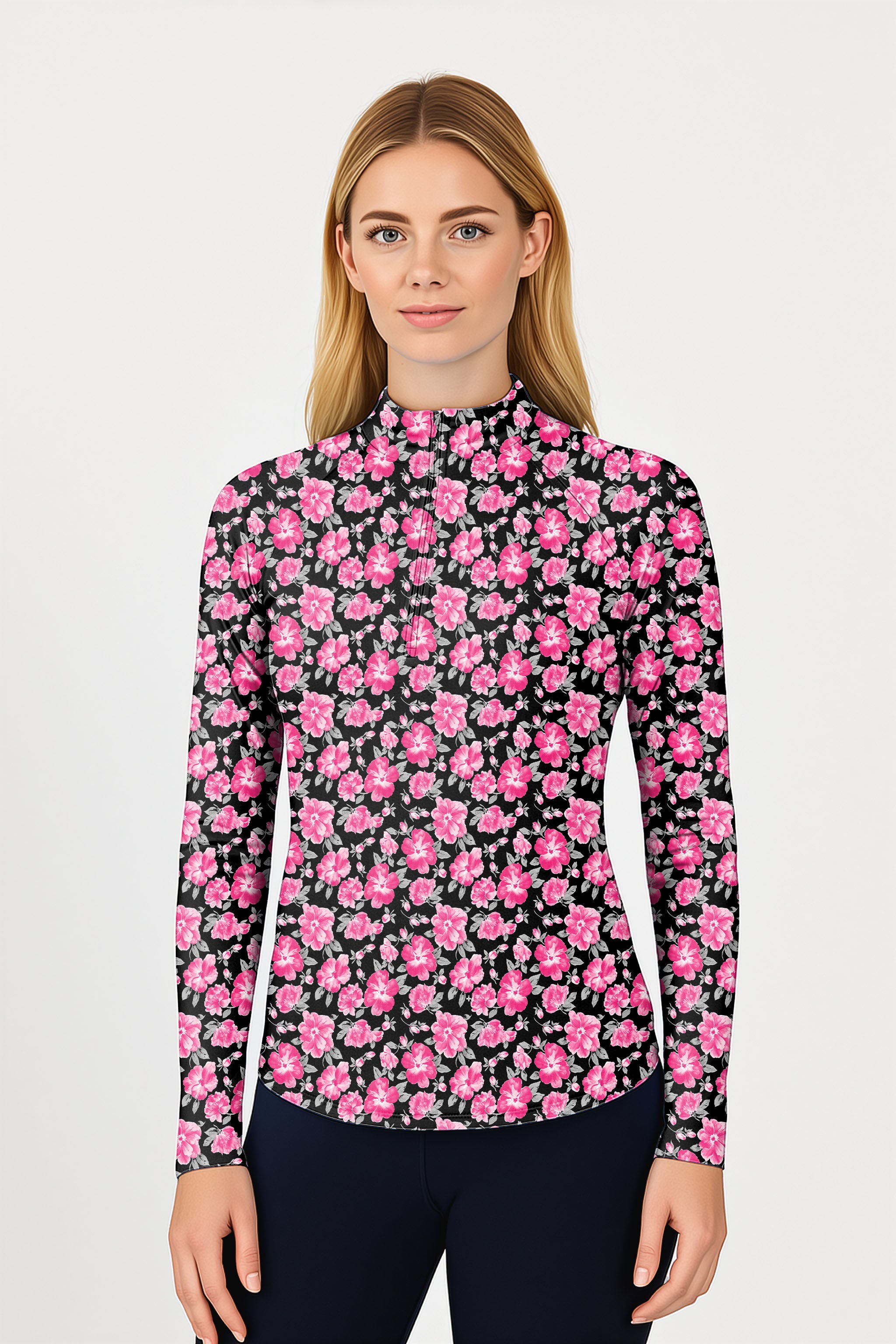 Flower Women's Golf Active 3/4 Zip Top