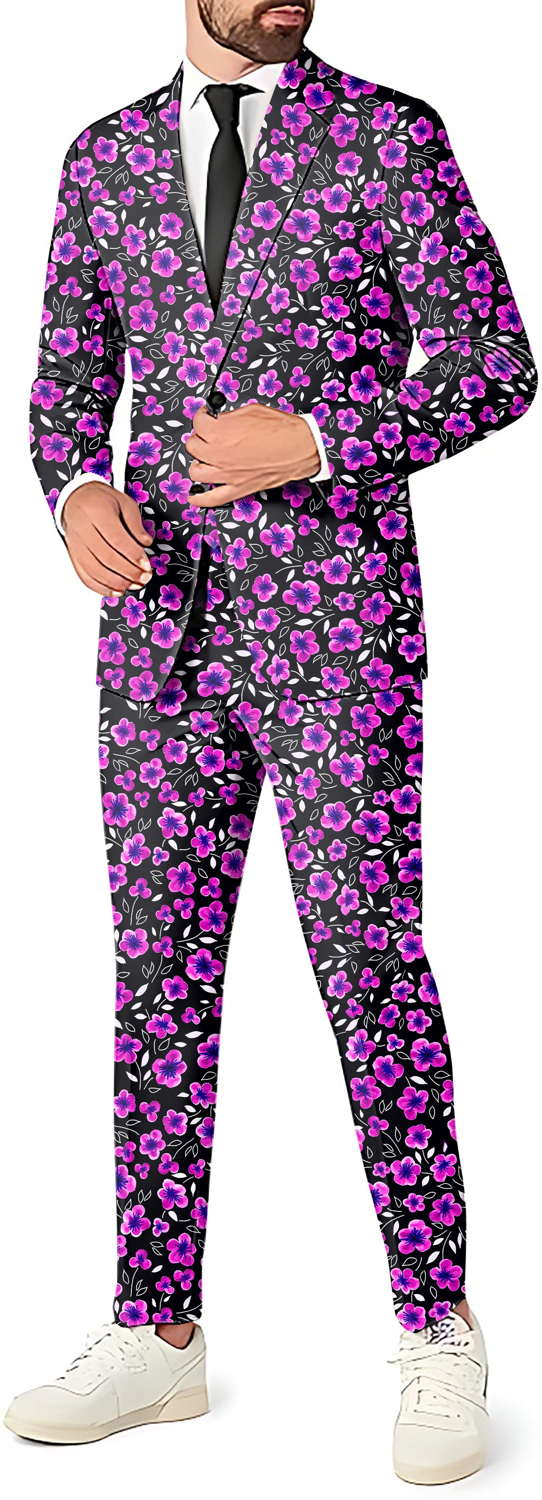 Floral Out Men's Party Costumes-Theme Party 2 or 3pcs Suit set-Blazer Pants & Vest