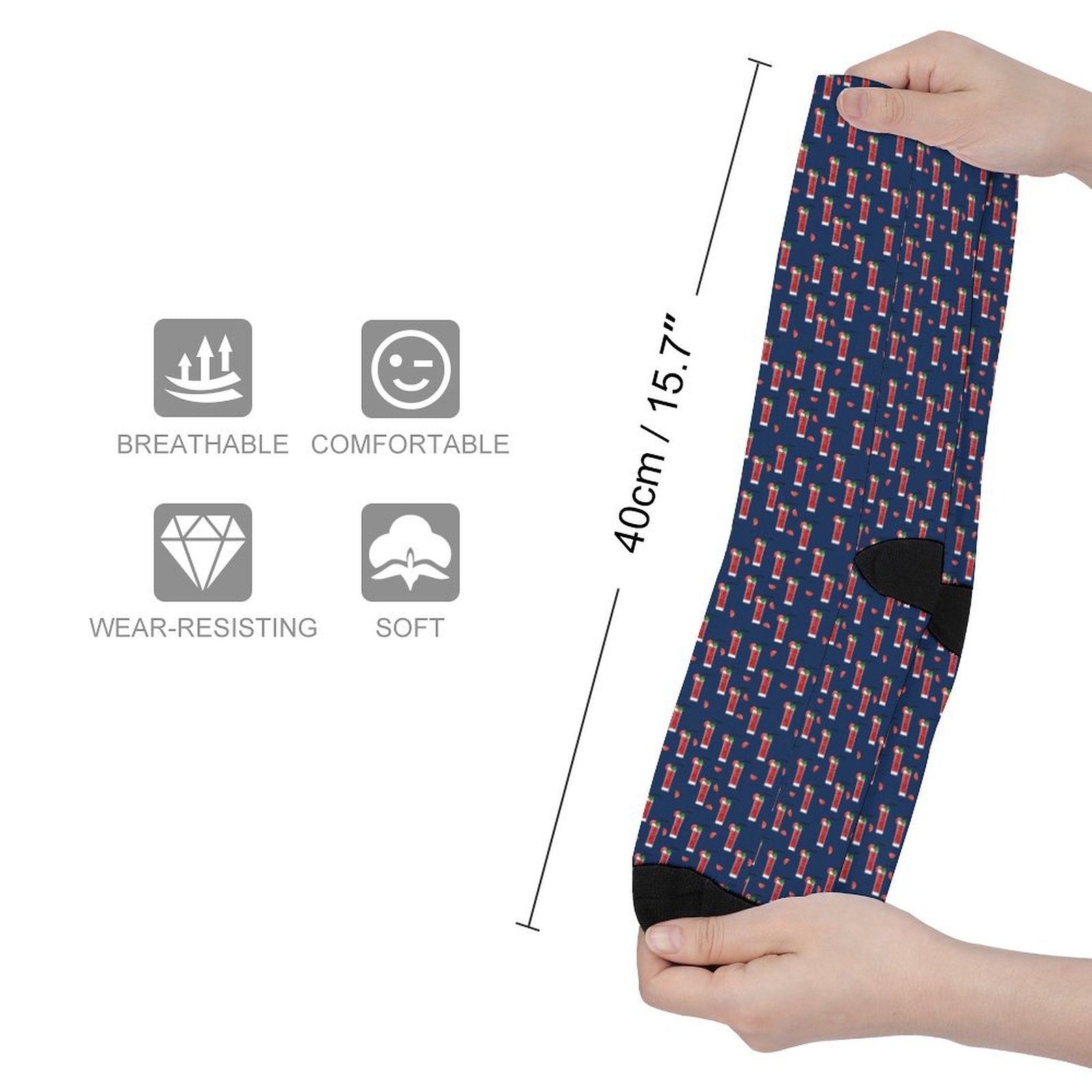 Bloody Mary Prined socks Gifts for Men Women