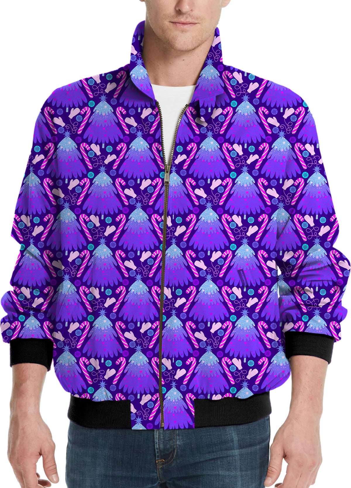 Magical Christmas Tree Men's Golf Windbreaker Light Jacket