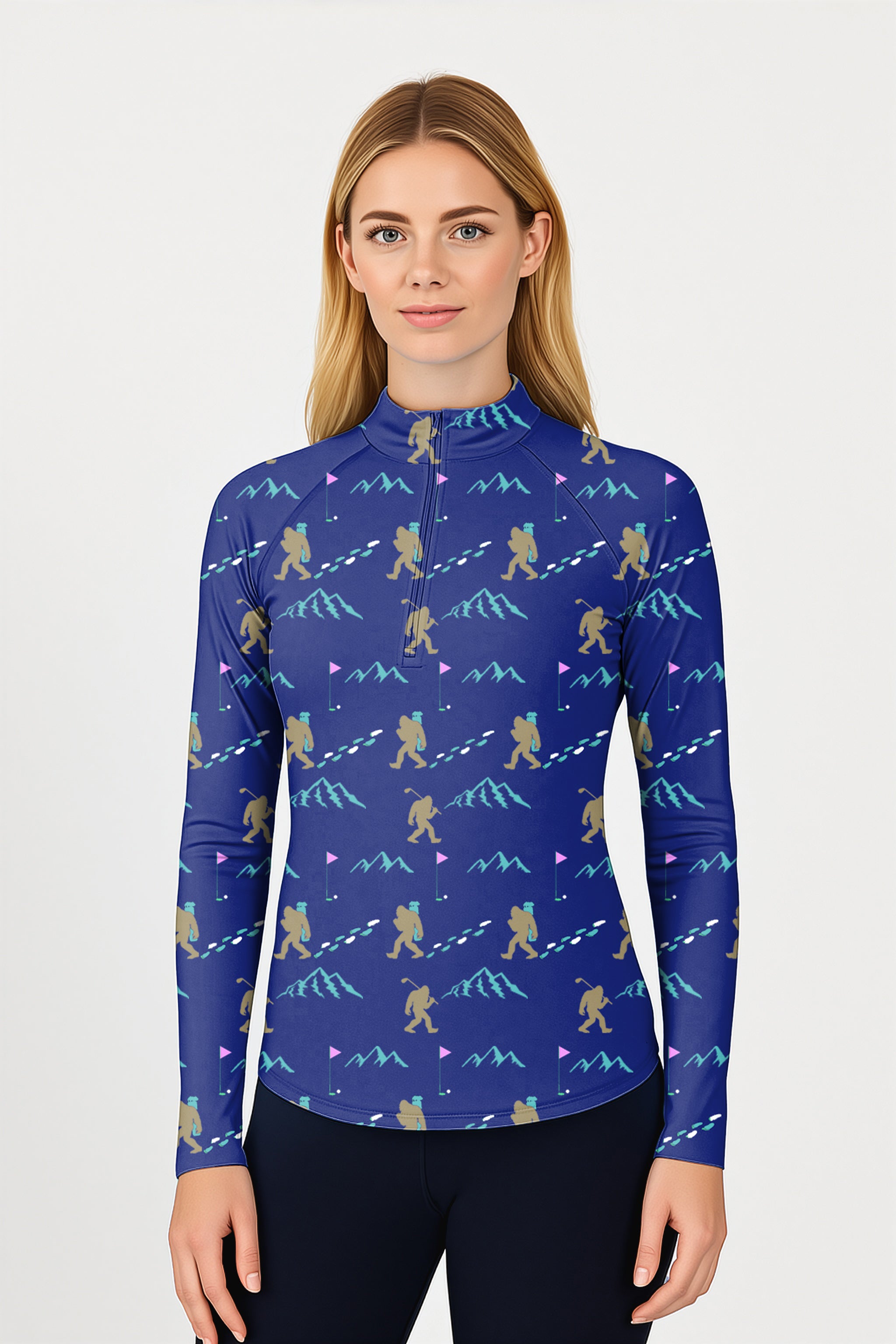 BIG FOOT  Women's Golf Active 3/4 Zip Top