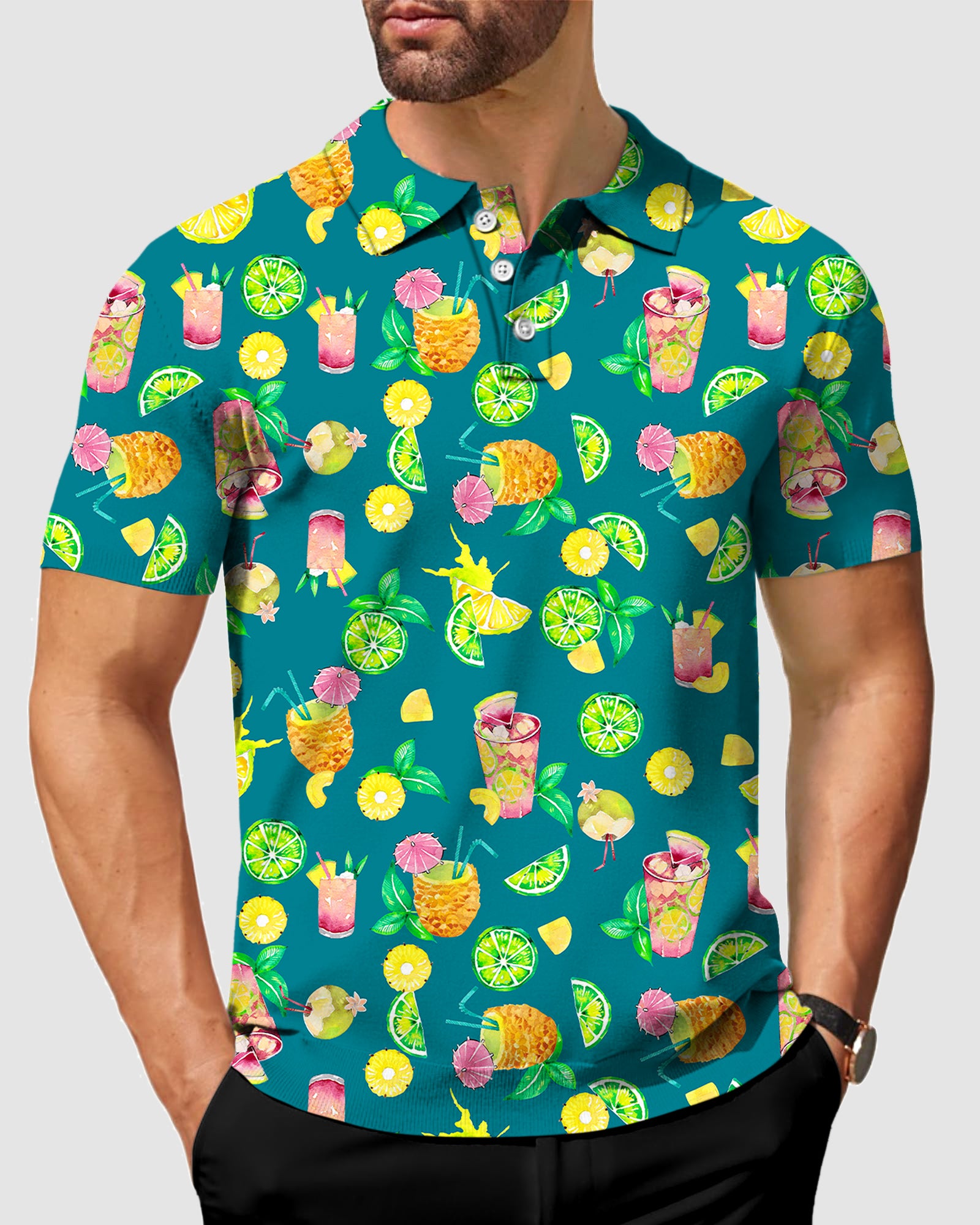 Tropical Paradise Men's golf polo