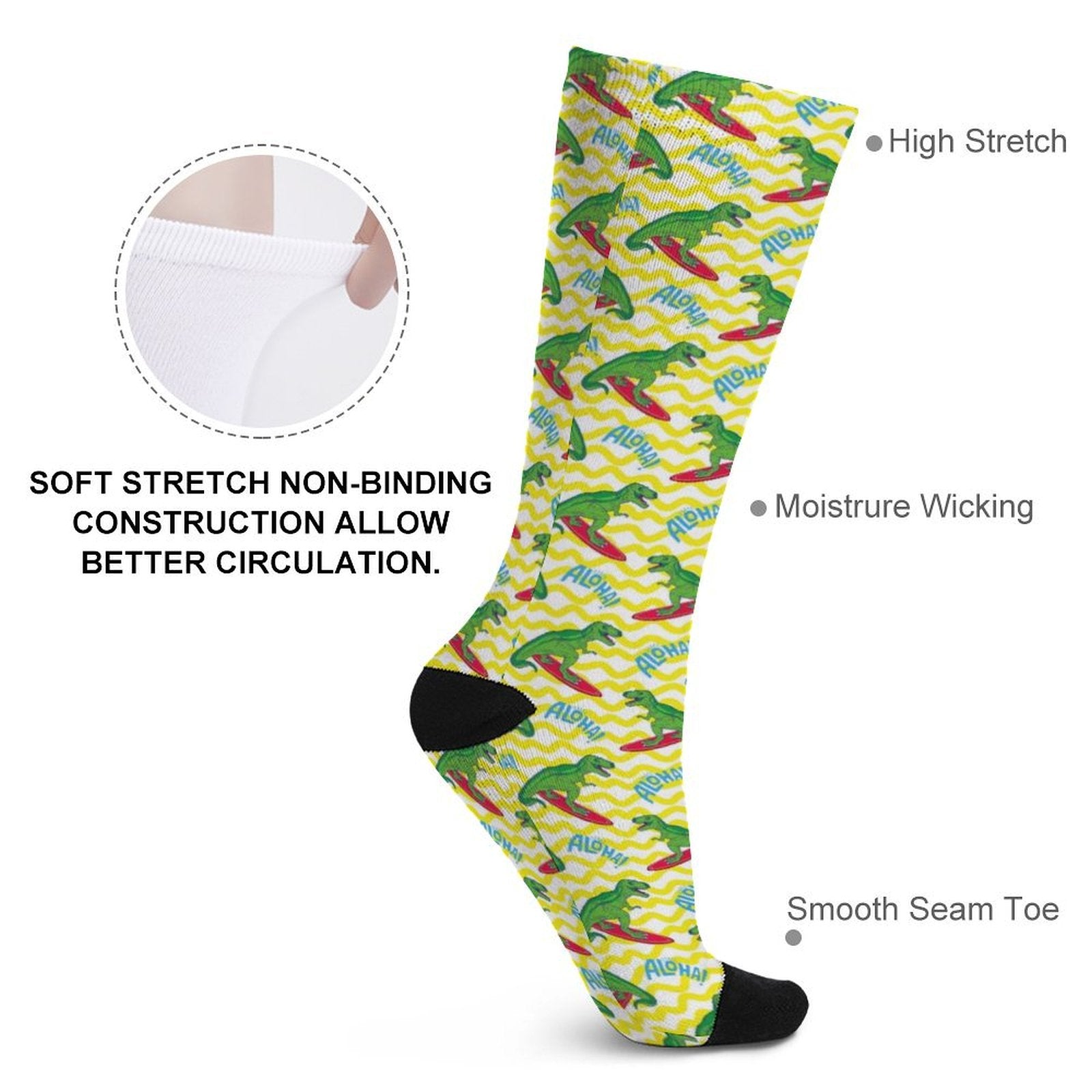 Friendly Dinos Prined socks Gifts for Men Women
