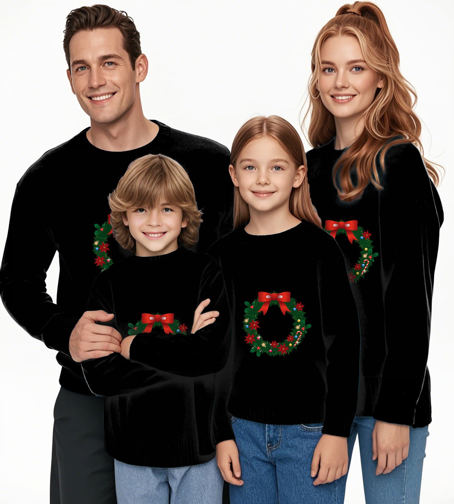 Marry Christmas Crewneck Pullover Ugly Sweater Men Women boy girl family