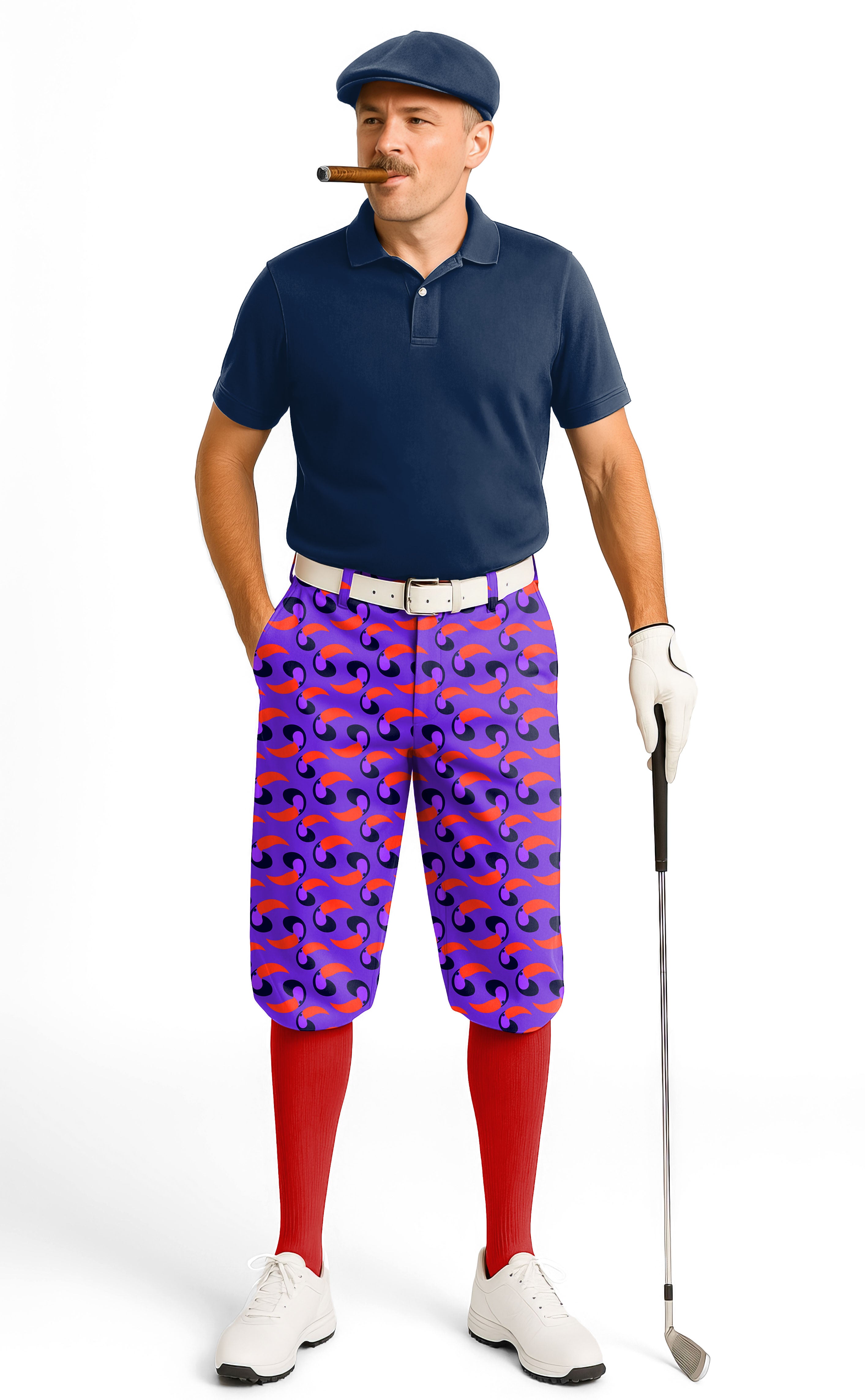 purple toucan Men's Golf Knickers Pants