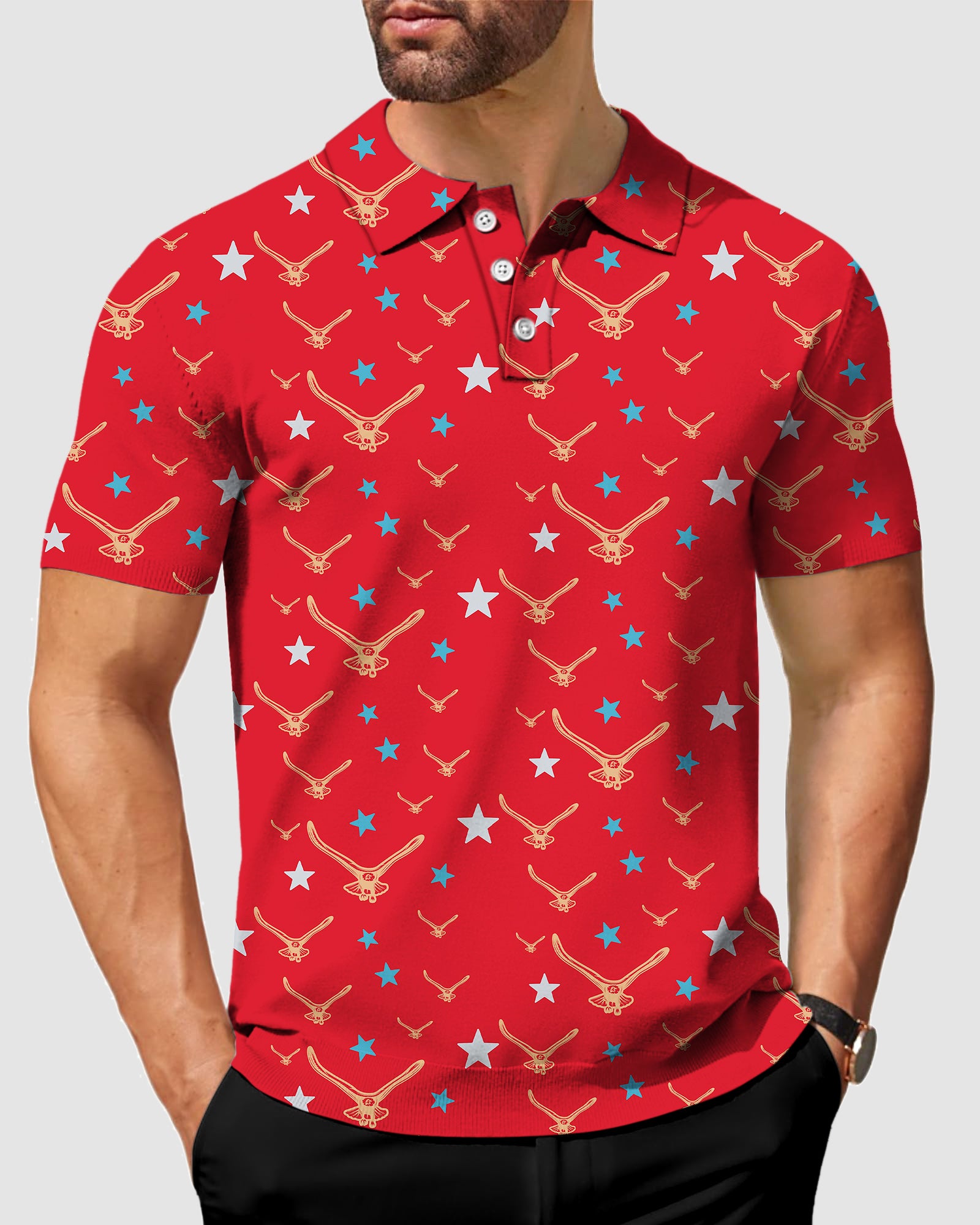 Men's limited edition star eagle Golf Polo