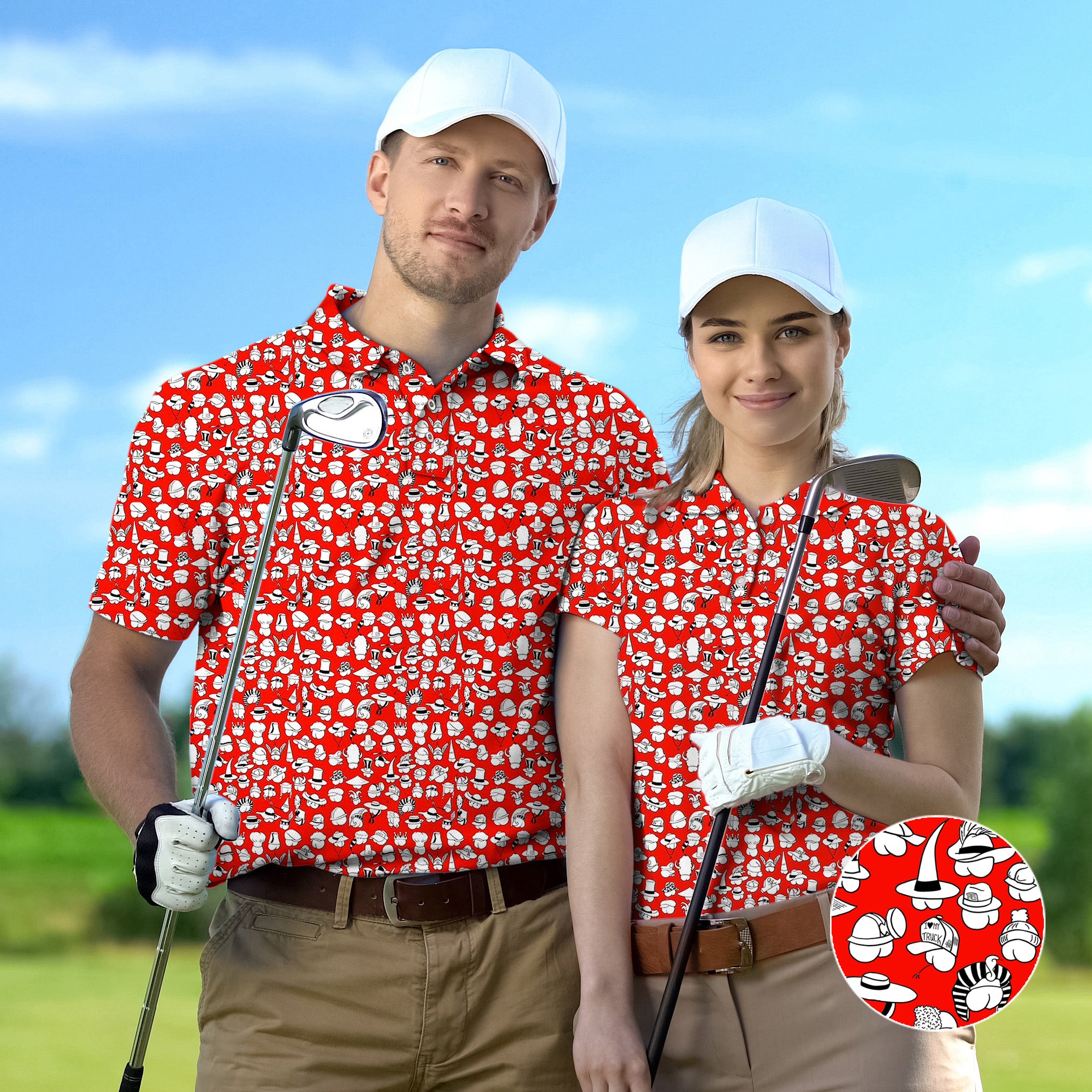 Couple Red Versatile Hips Designer style set Golf Championship Trophy tournament