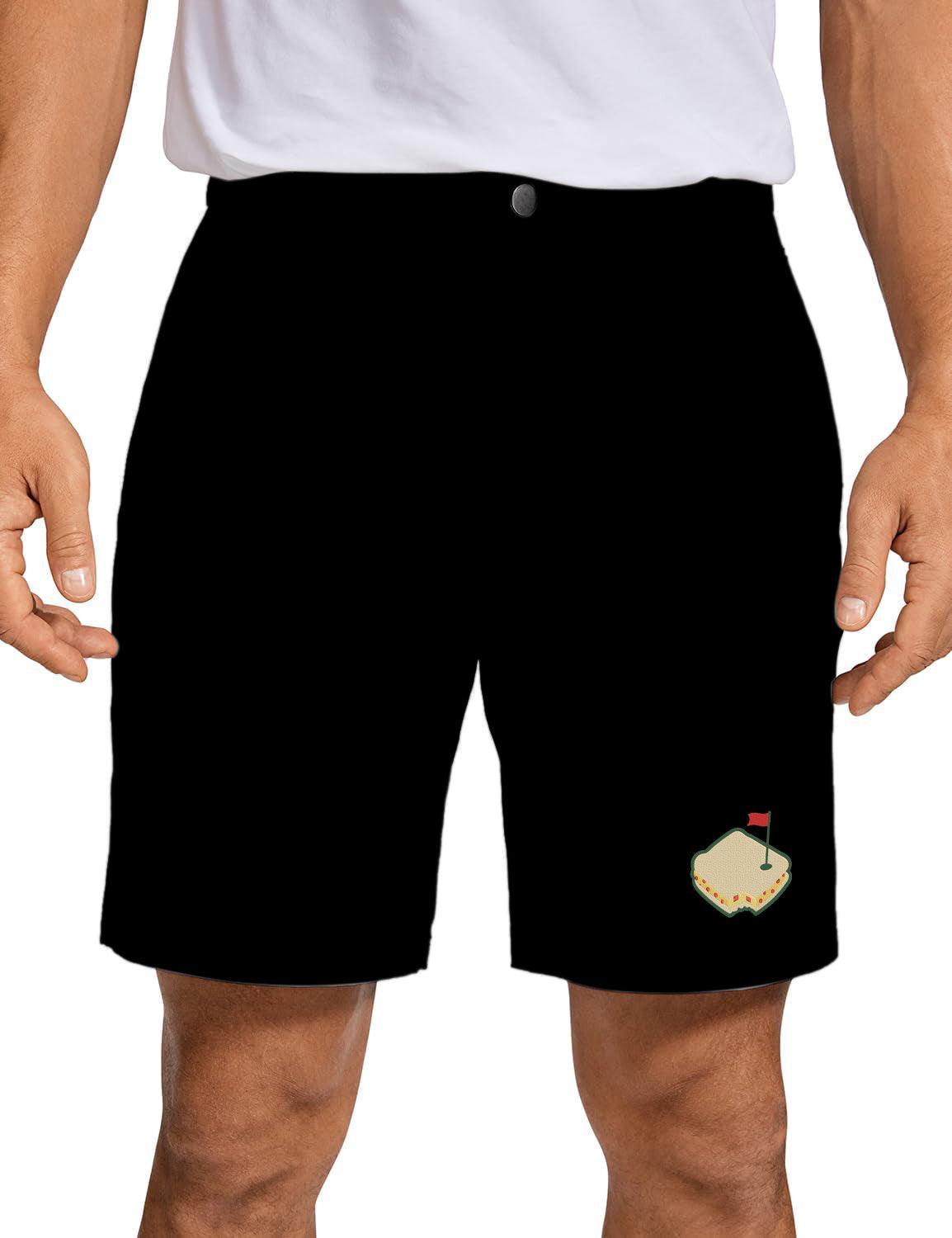 Cheese Sandwich Embroidery Golf men's short