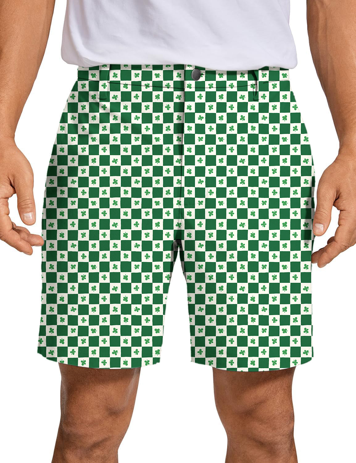 Men Leaf clover St. Patrick's Day Golf Shorts