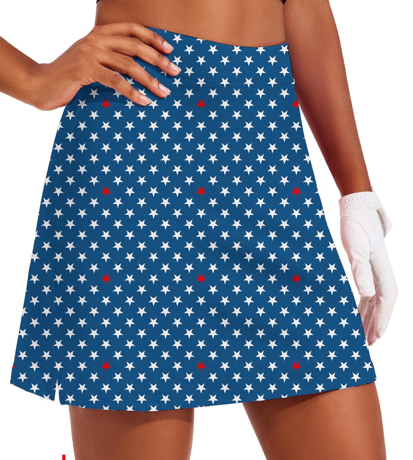 Women's Proud Stars Golf Skirts Inner Shorts Pocket