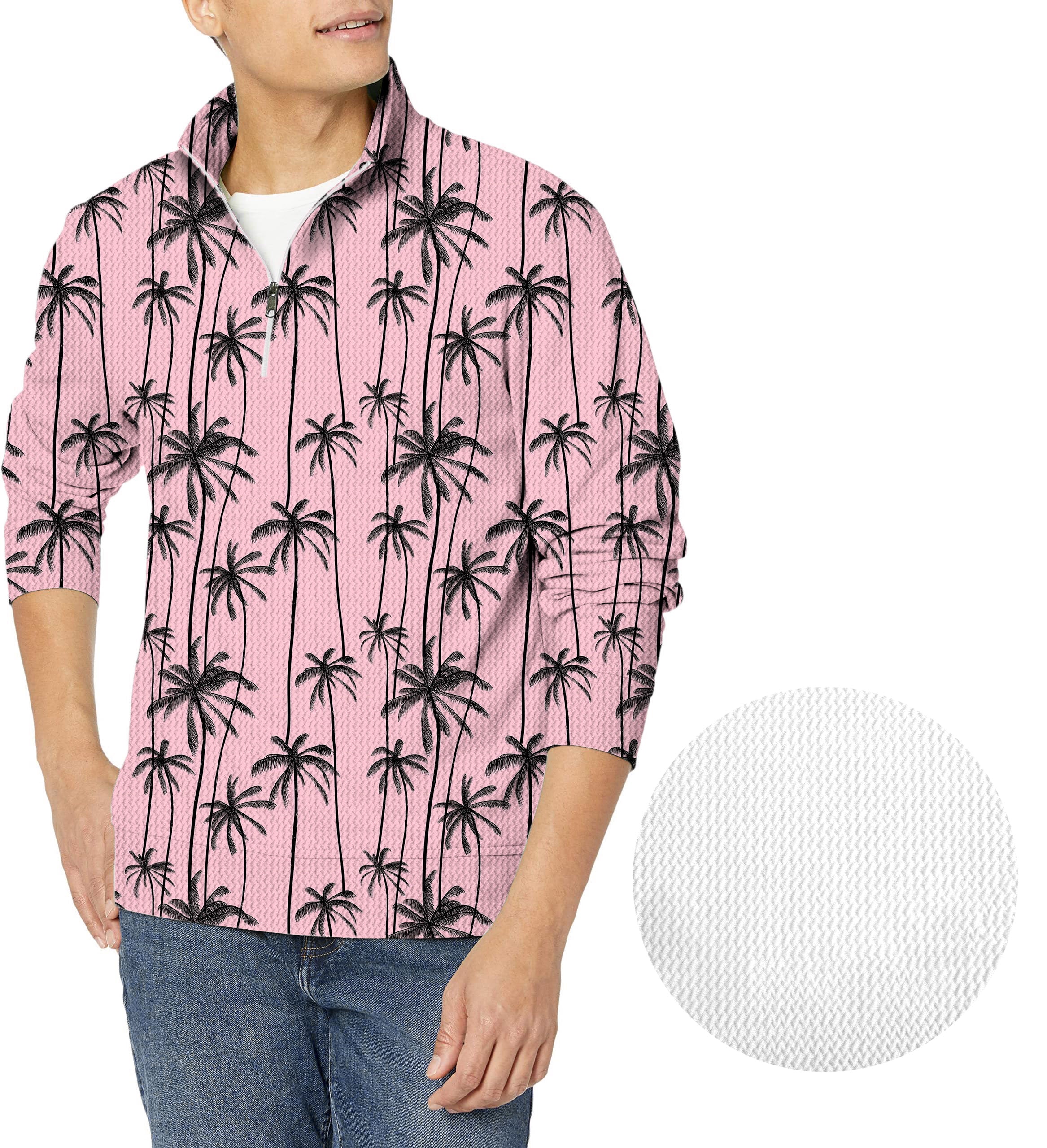 Miami Palms-Men's Golf Waffle Zipper Pullover