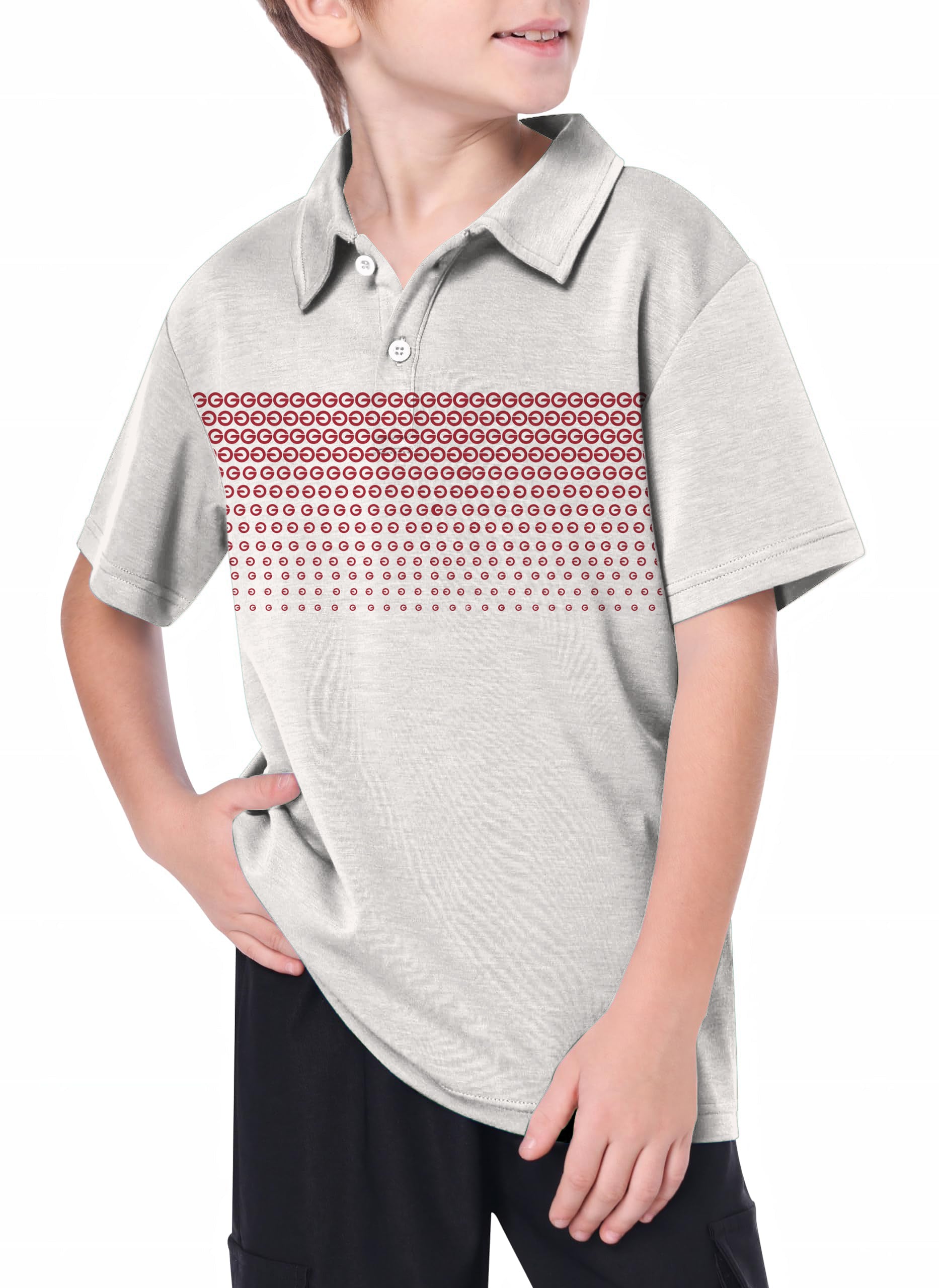 Youth Red G Golf Polo