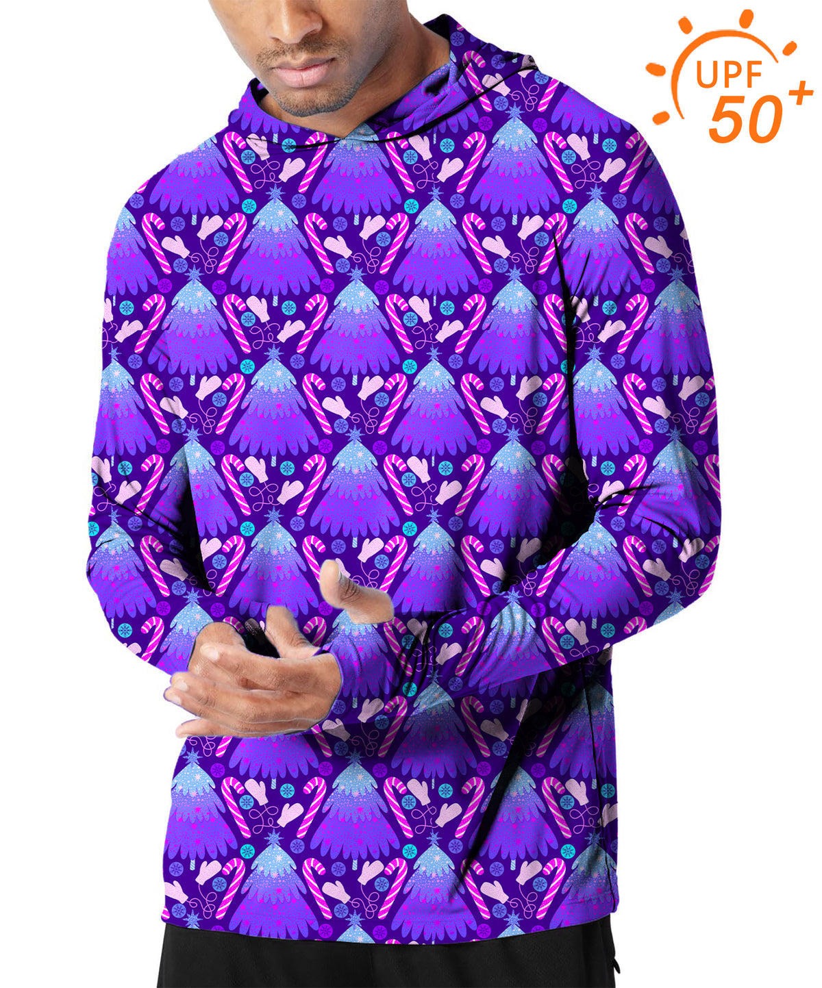 Men's Outdoor Magical Christmas Tree Golf Sun Protection Loose Fit  hoodies