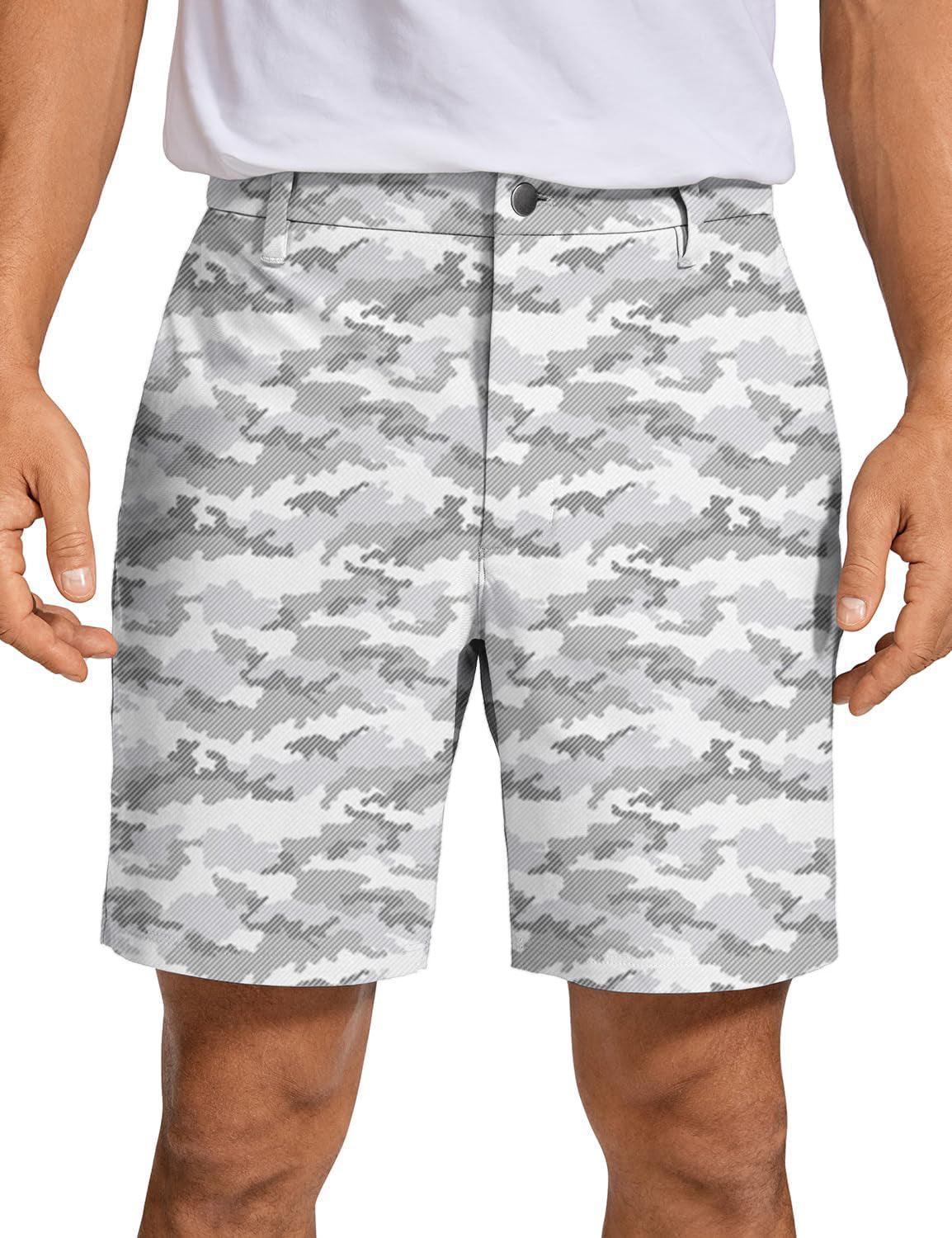 Men Snow Camo Golf Shorts