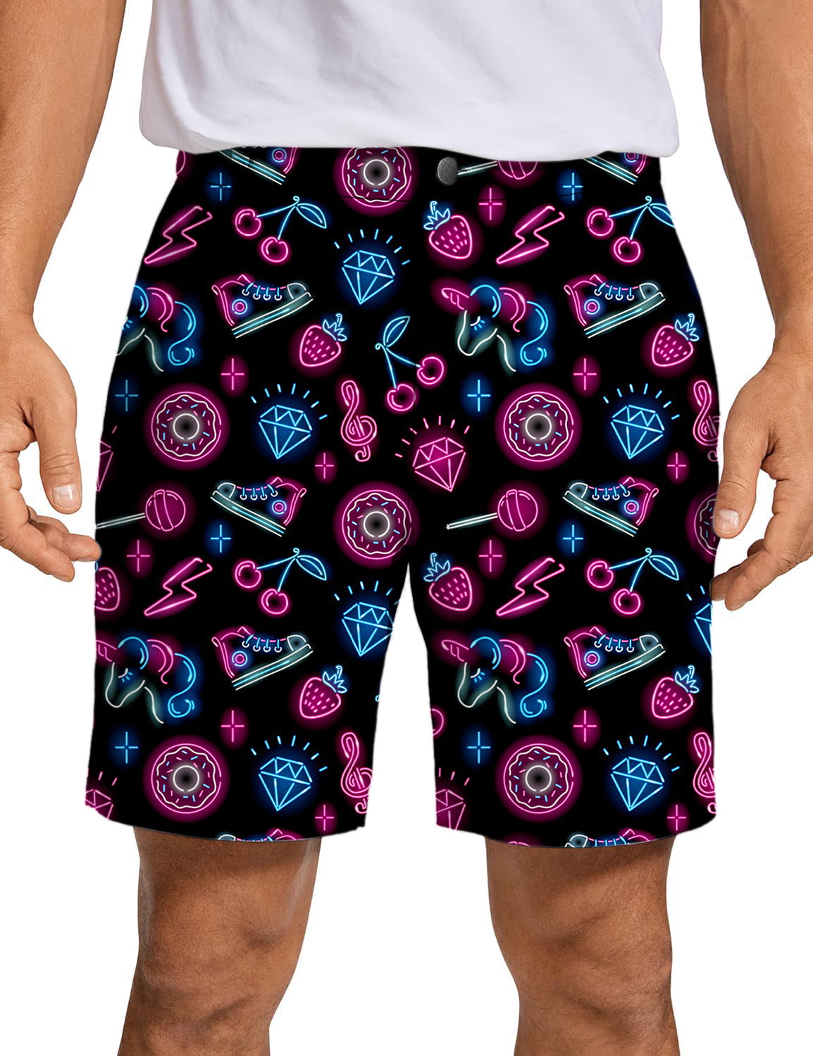 Men's neon Love Golf Shorts