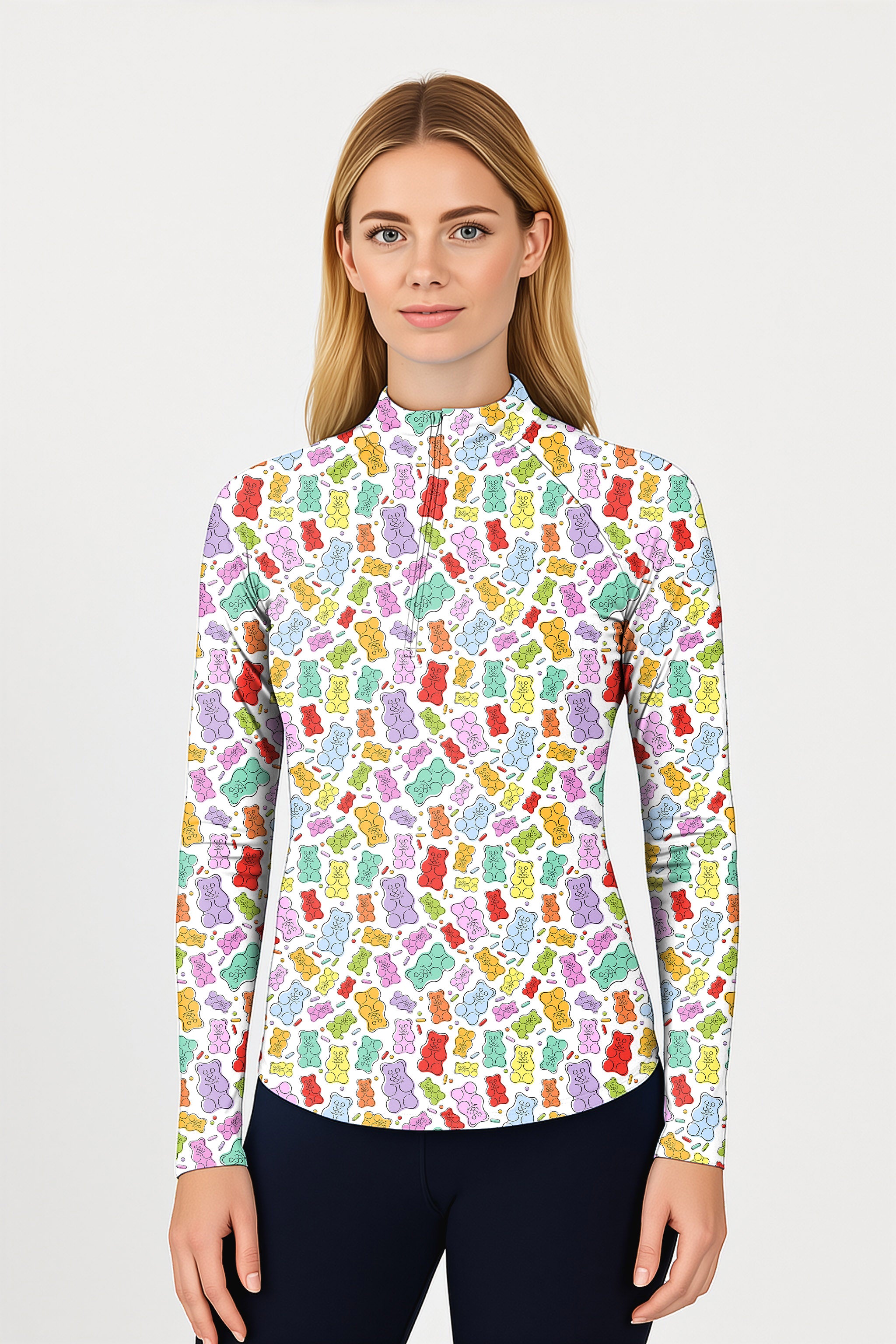 Gummy Bears Women's Golf Active 3/4 Zip Top