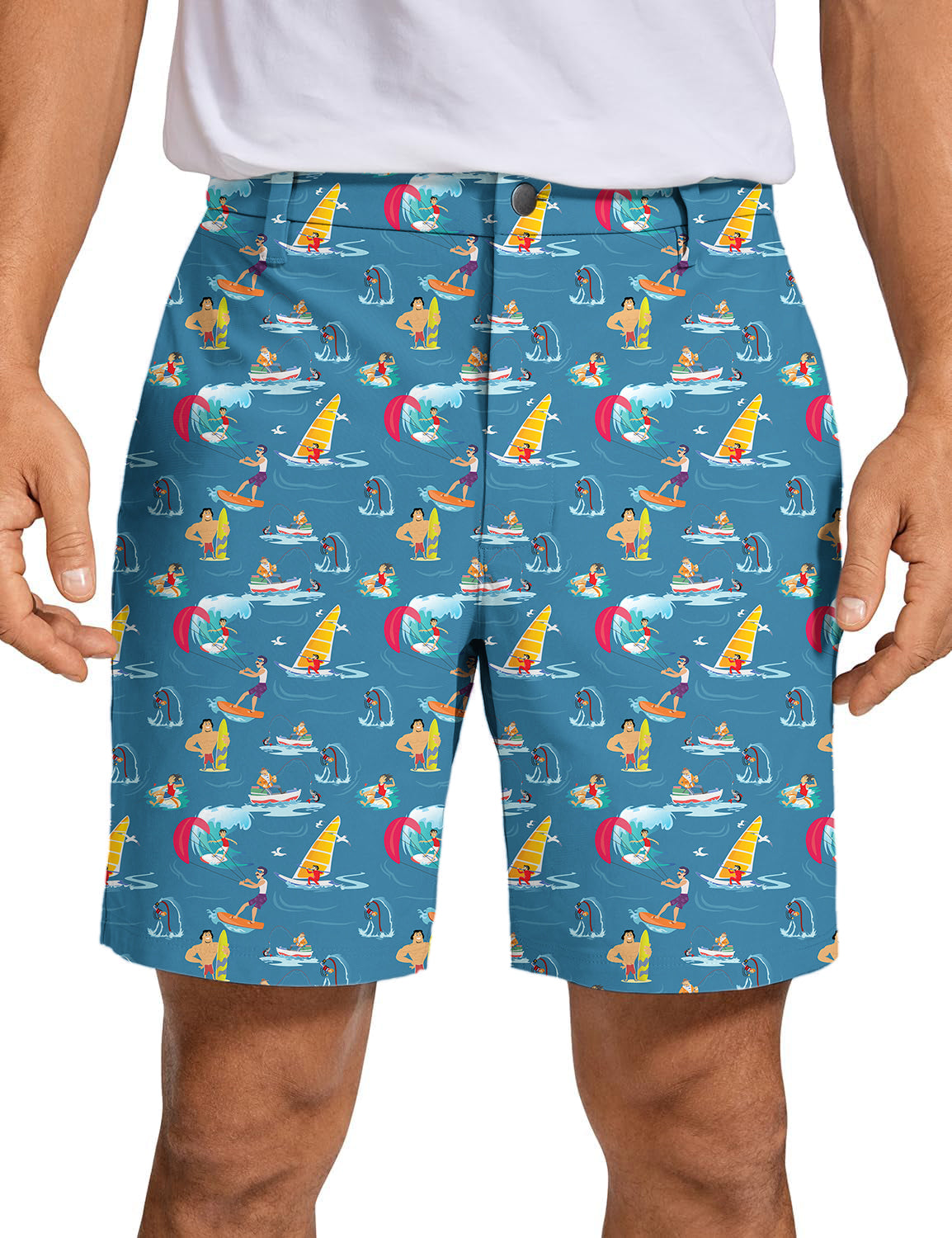 Men's Sailboat Ocean Play Golf Shorts