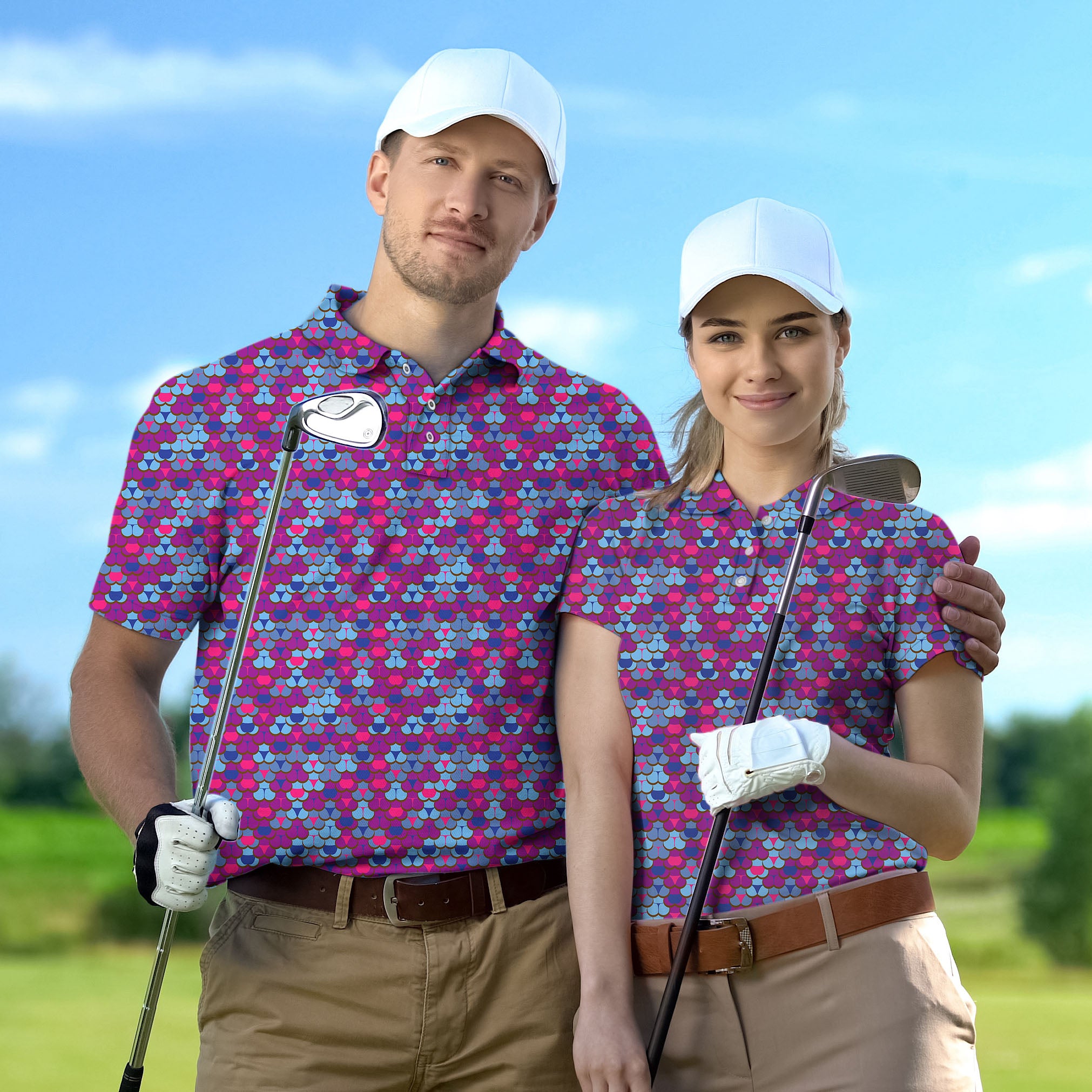 Golf Polo Couple Family set butt in Pantsies