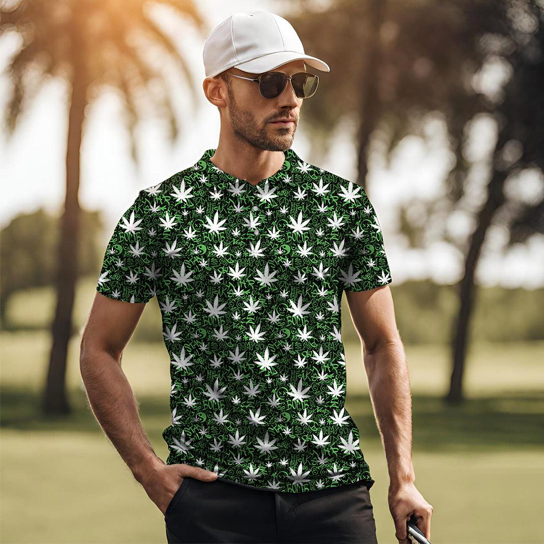 Men's Leafy Graffiti golf polo