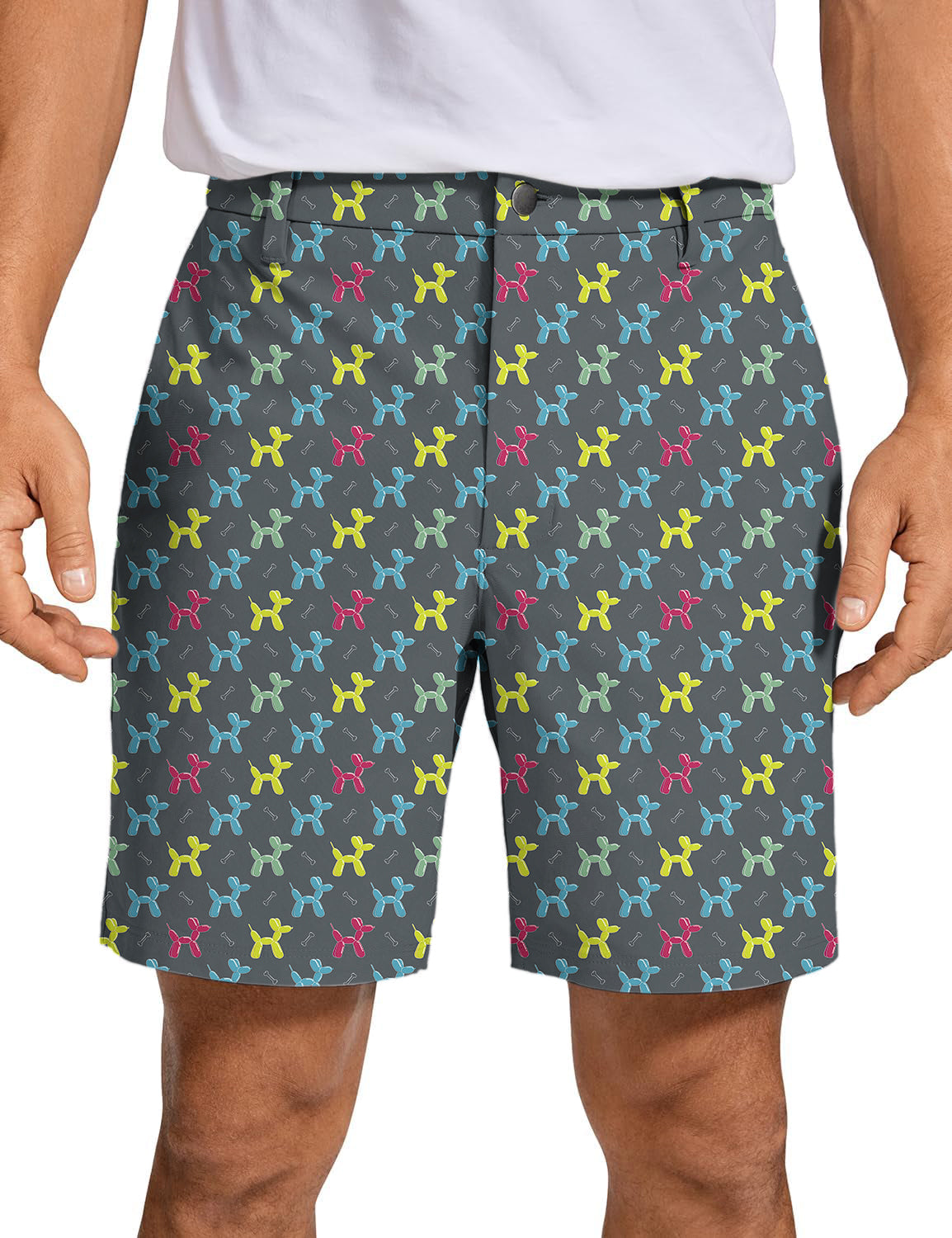 Men's Colorful Balloon Dog Golf Shorts