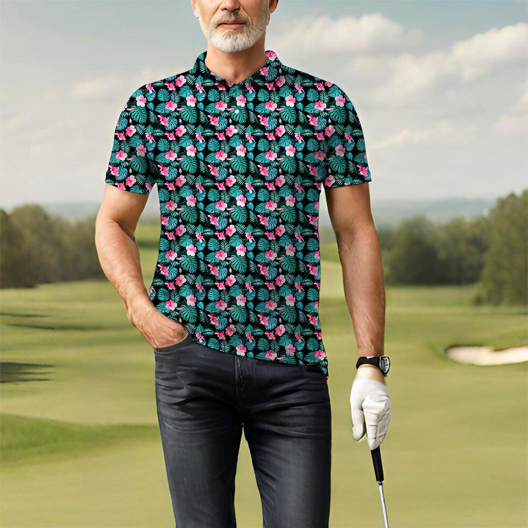 Men's Tropic Floral golf polo