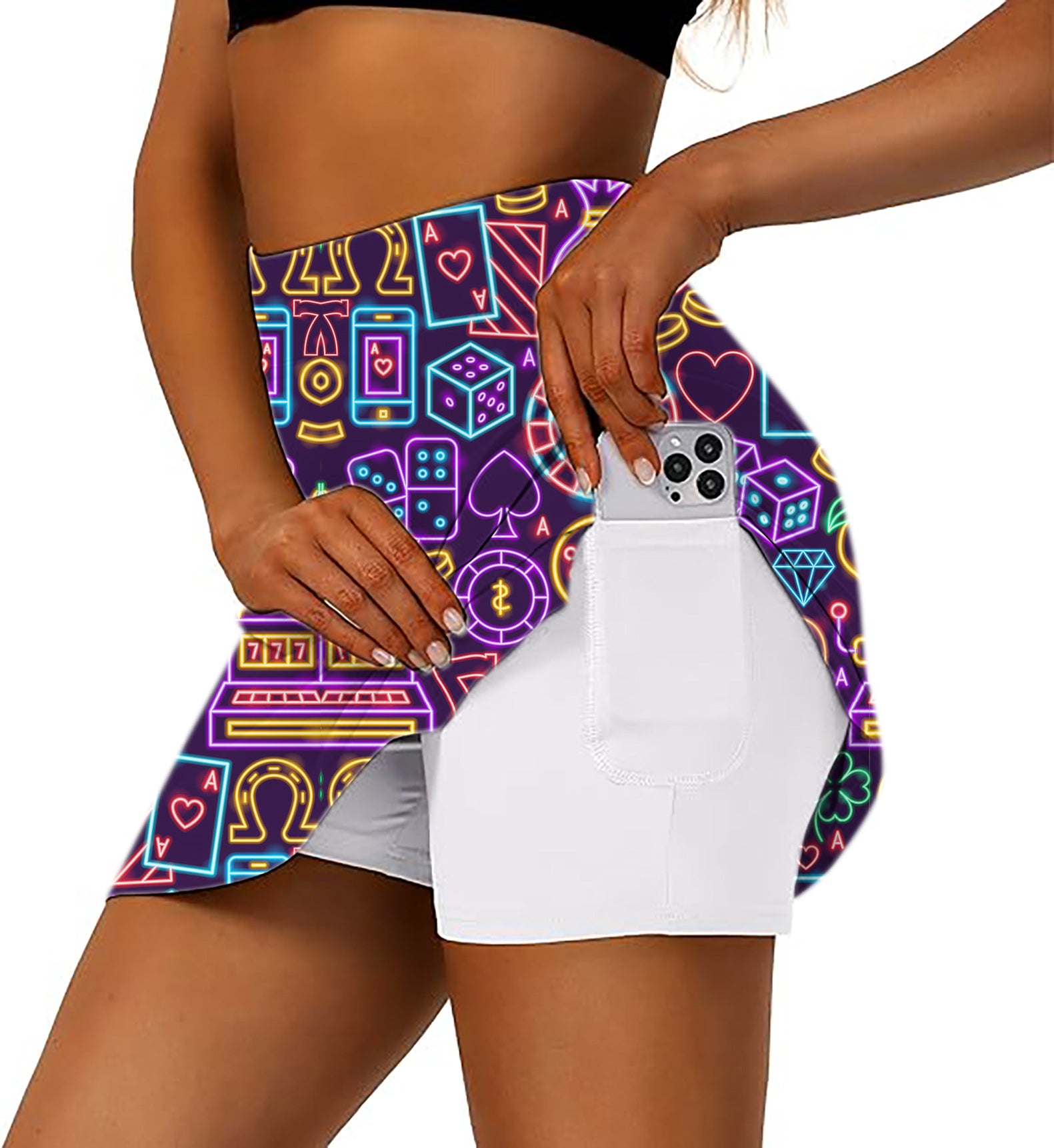 Money Shot BANKROLL Women's Athletic Golf Skorts Flared Skirts