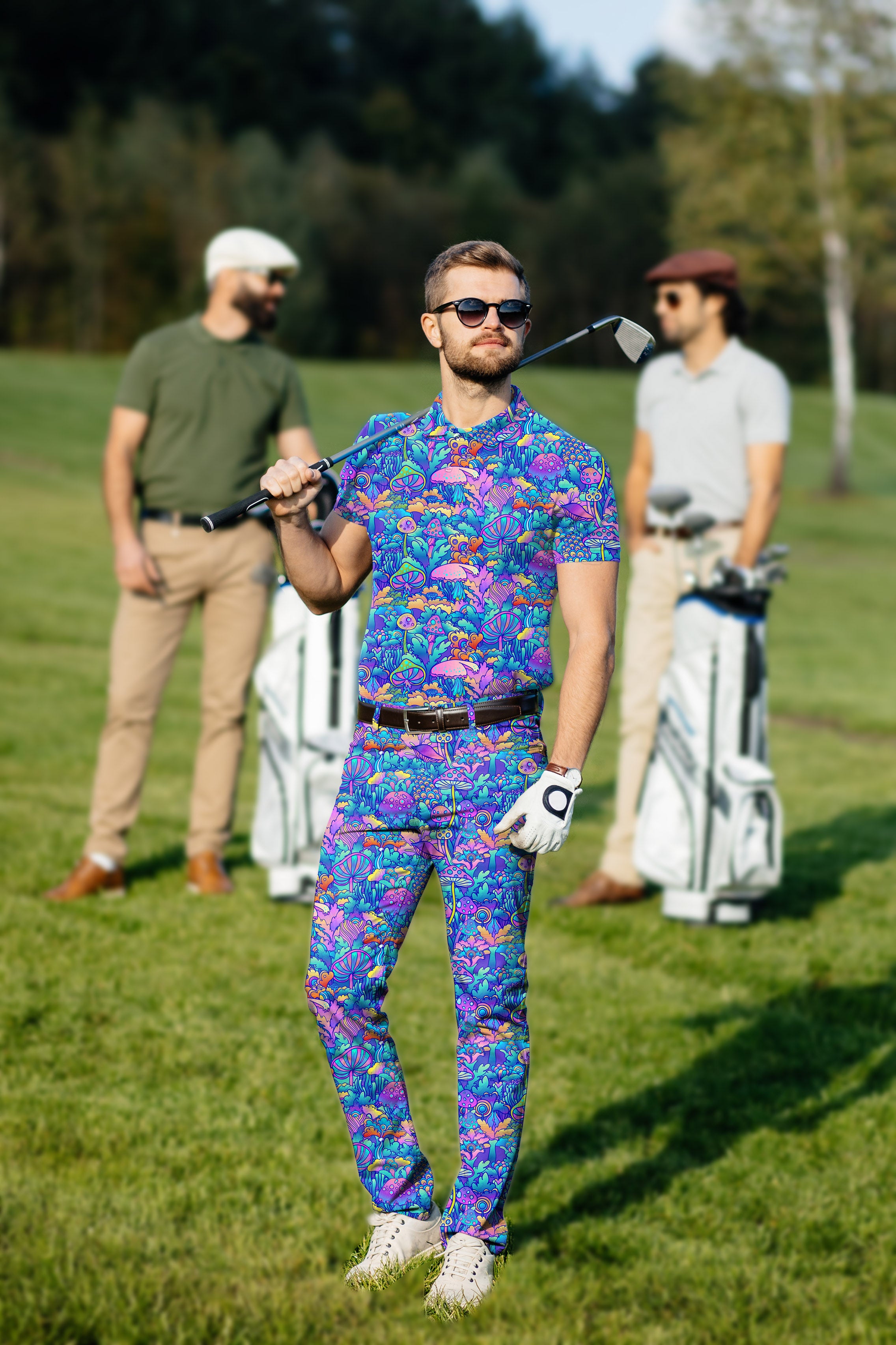 Men's Golf Set Polo+Pants magic mushroom