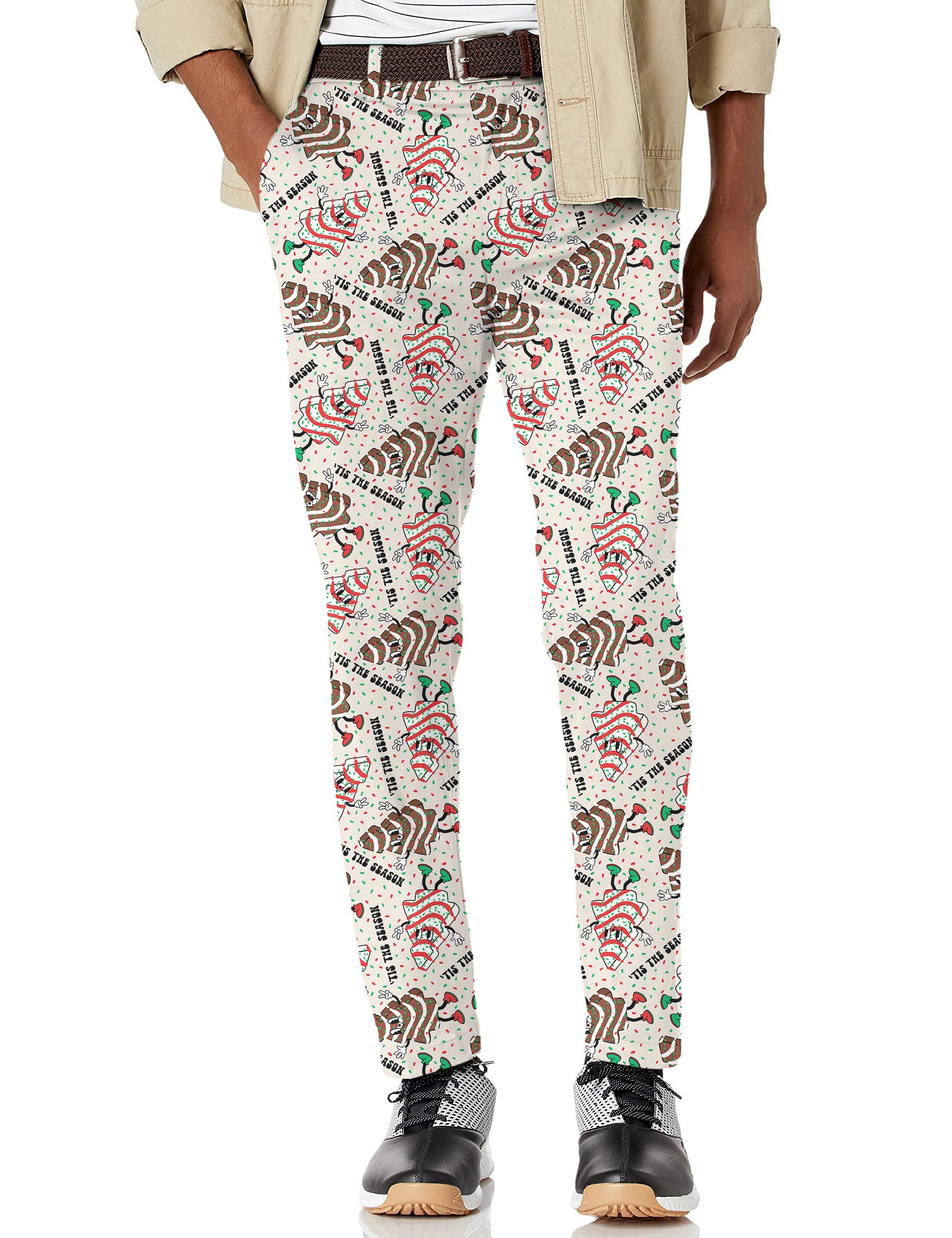 Men's Cake Christmas Stretch Golf pants trousers