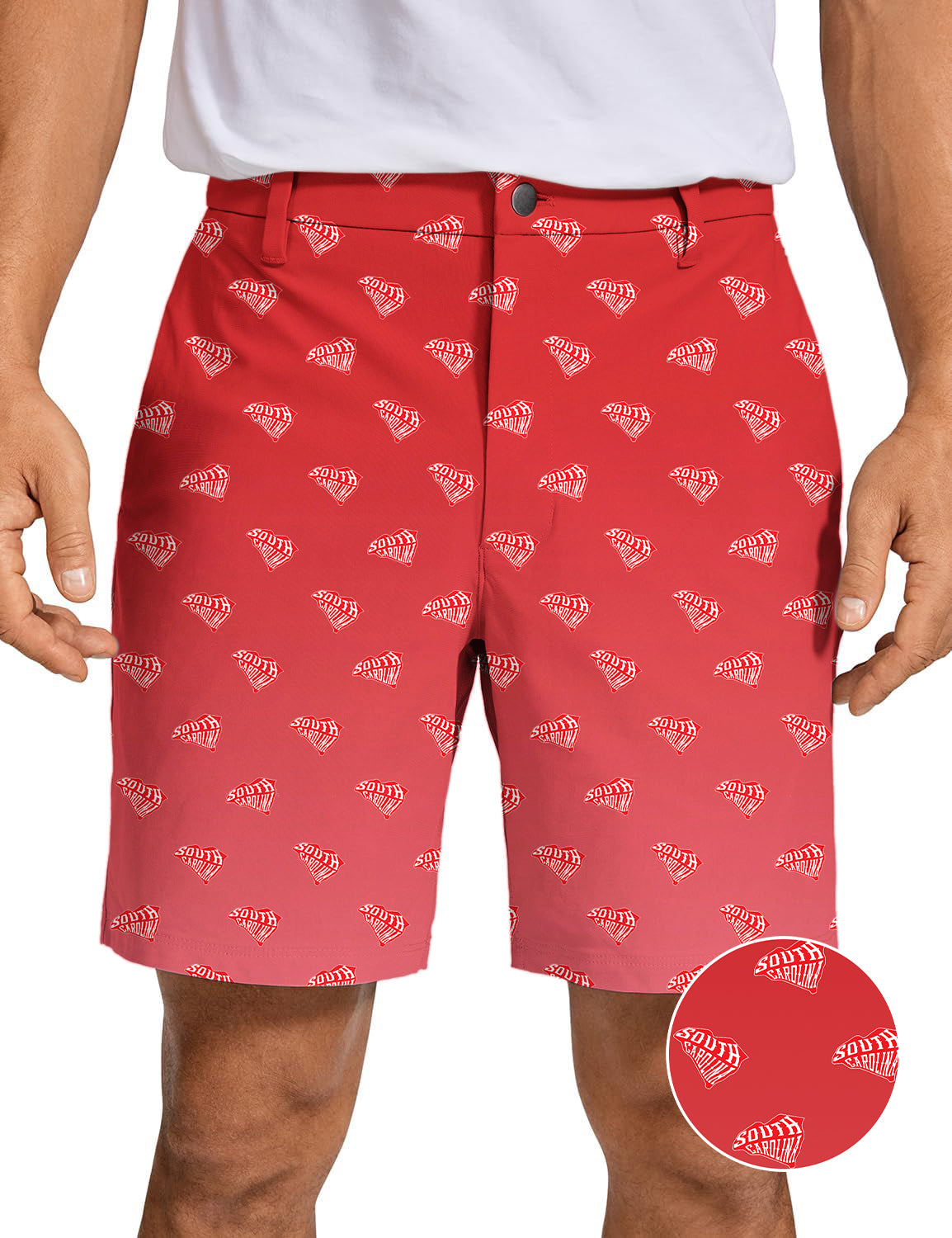Men's Red South Carolina Golf Shorts