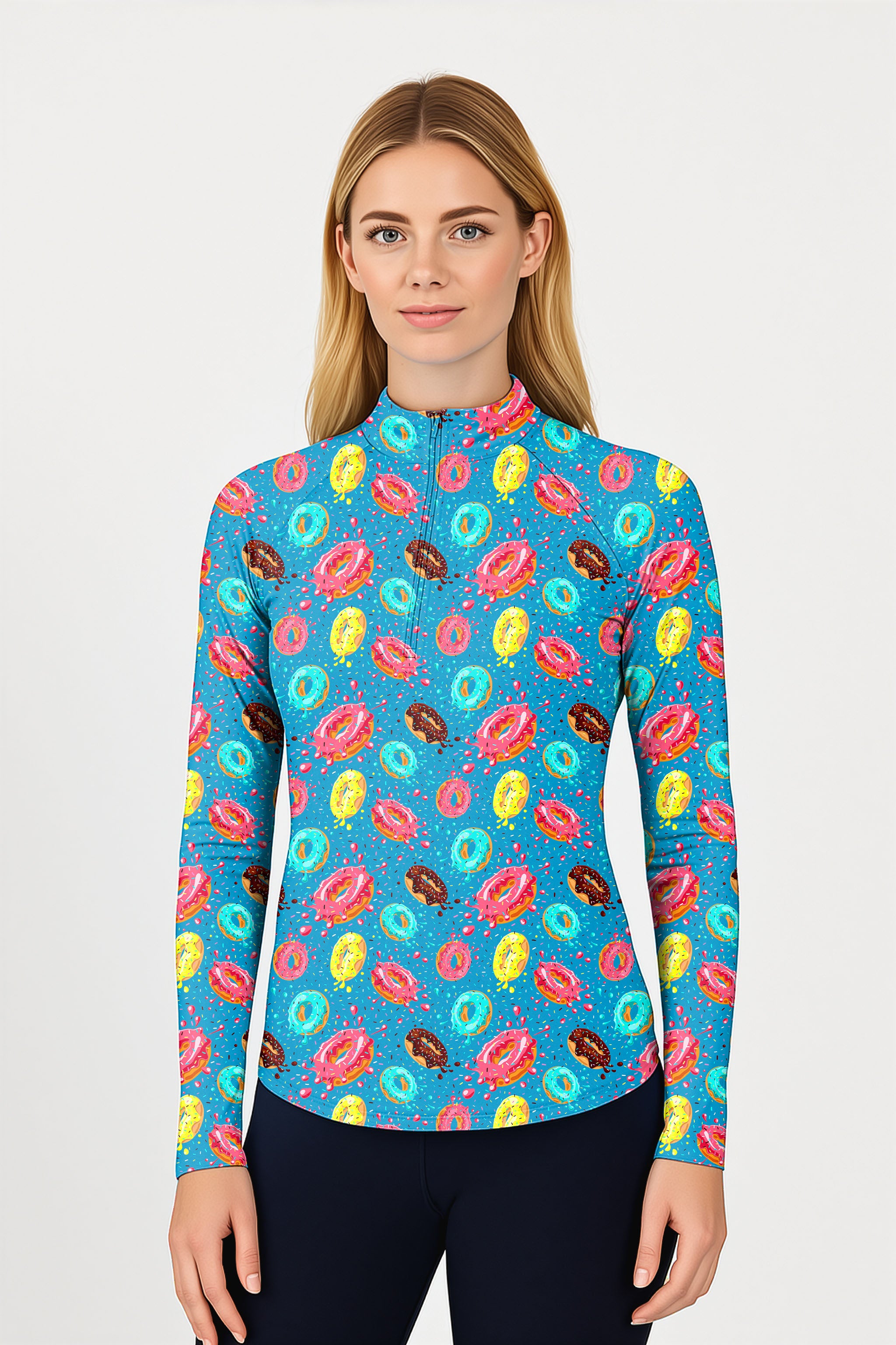 Hole In One Women's Golf Active 3/4 Zip Top