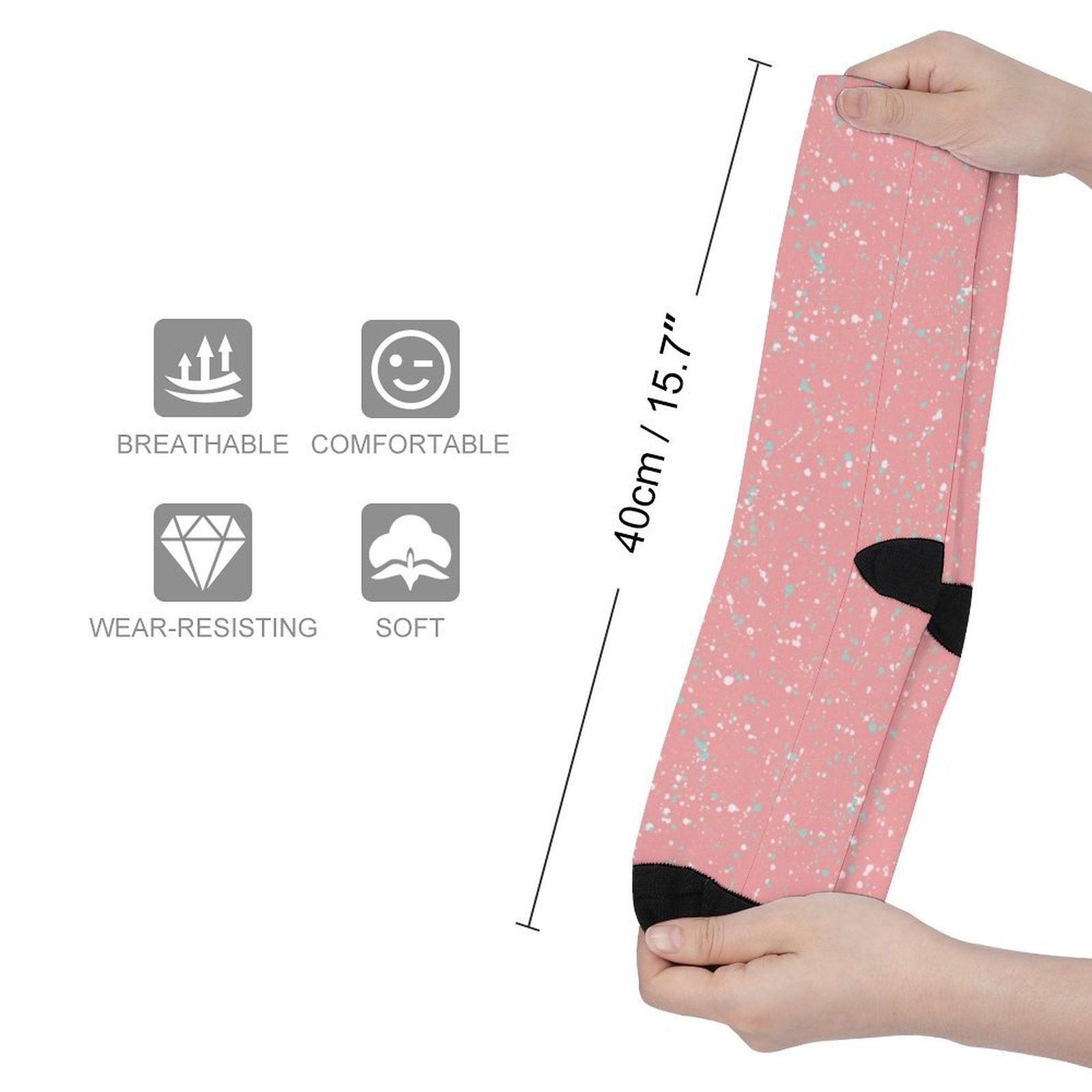 Paint Splatter Prined socks Gifts for Men Women