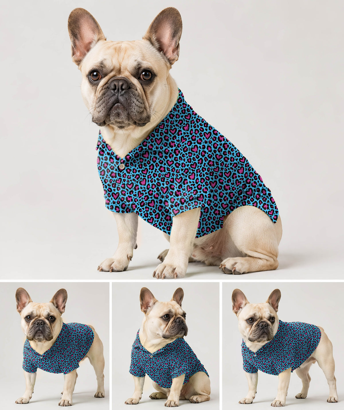 Dog's Pink leopard print Golf Polo