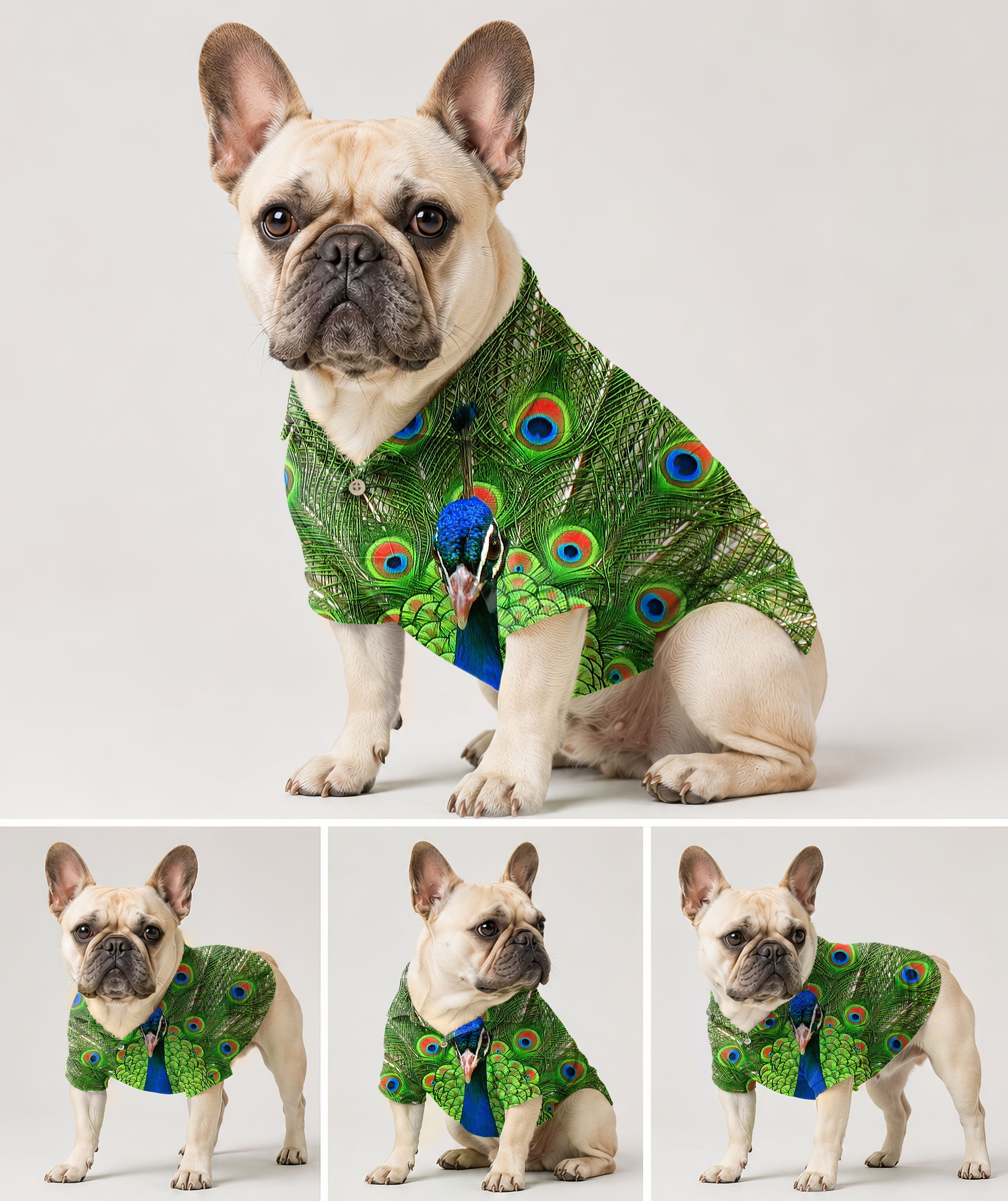 Dog's peacock flaunting its tail Polo