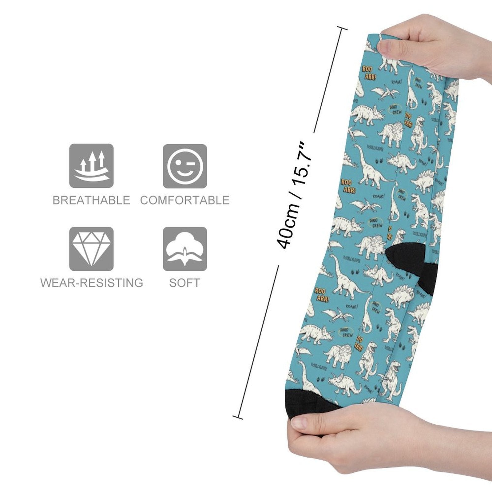 Dinosaurs rawr Prined socks Gifts for Men Women
