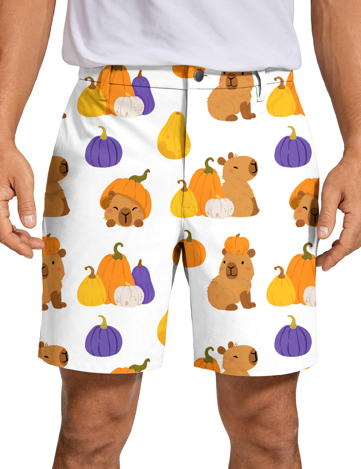 Men's Halloween Capybara Golf Shorts